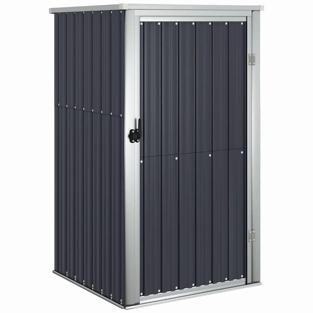 vidaXL Cobertizo de Jardín Acero Galvanizado 88x89x159 cm Caseta Almacenamiento Exterior Puerta Cerrable Armario Herramientas Resistente Clima