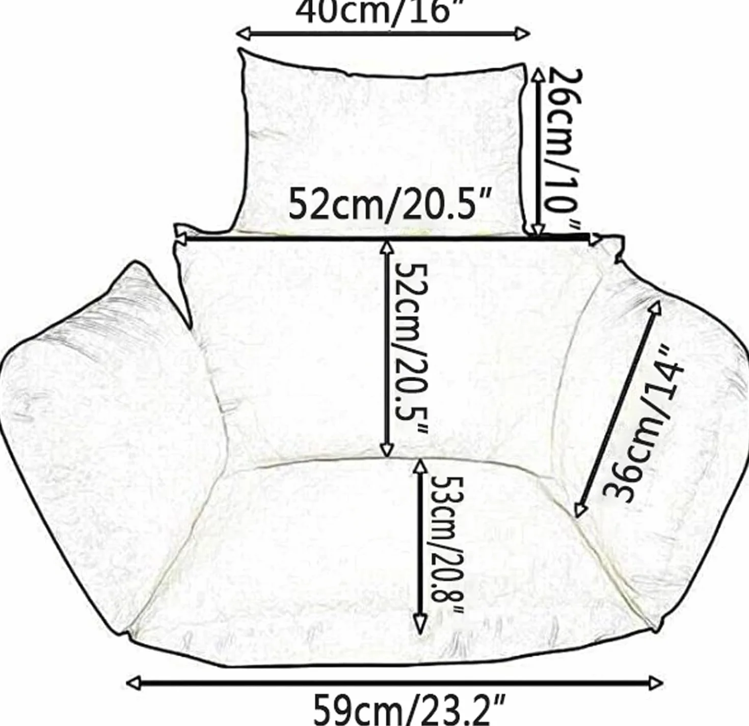 Earnmore Solo Funda de Cojín de Repuesto para Silla de Huevo, Resistente al Sol, Gris