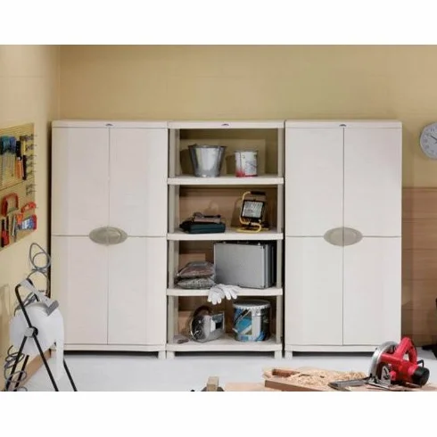 Plastiken Titanium Armario Beig 105 cm 3 Puertas