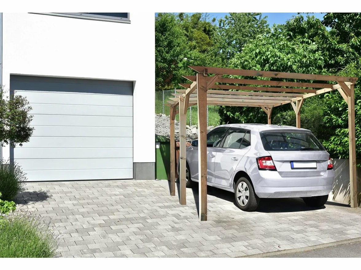Habitat et Jardin Carport de Madera Solar II 3 x 5 x 2,4