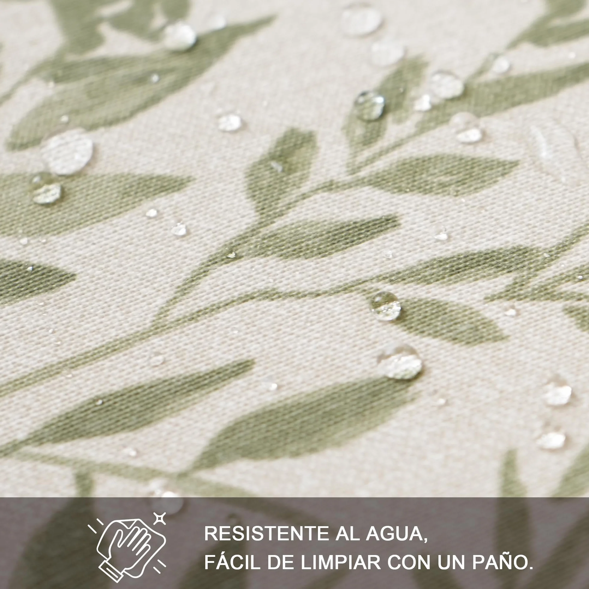 Pack 4 Cojín Silla Exterior 45x45cm, Tela Alta Densidad, Impermeable, Resistente UV, Verde Hoja Fina