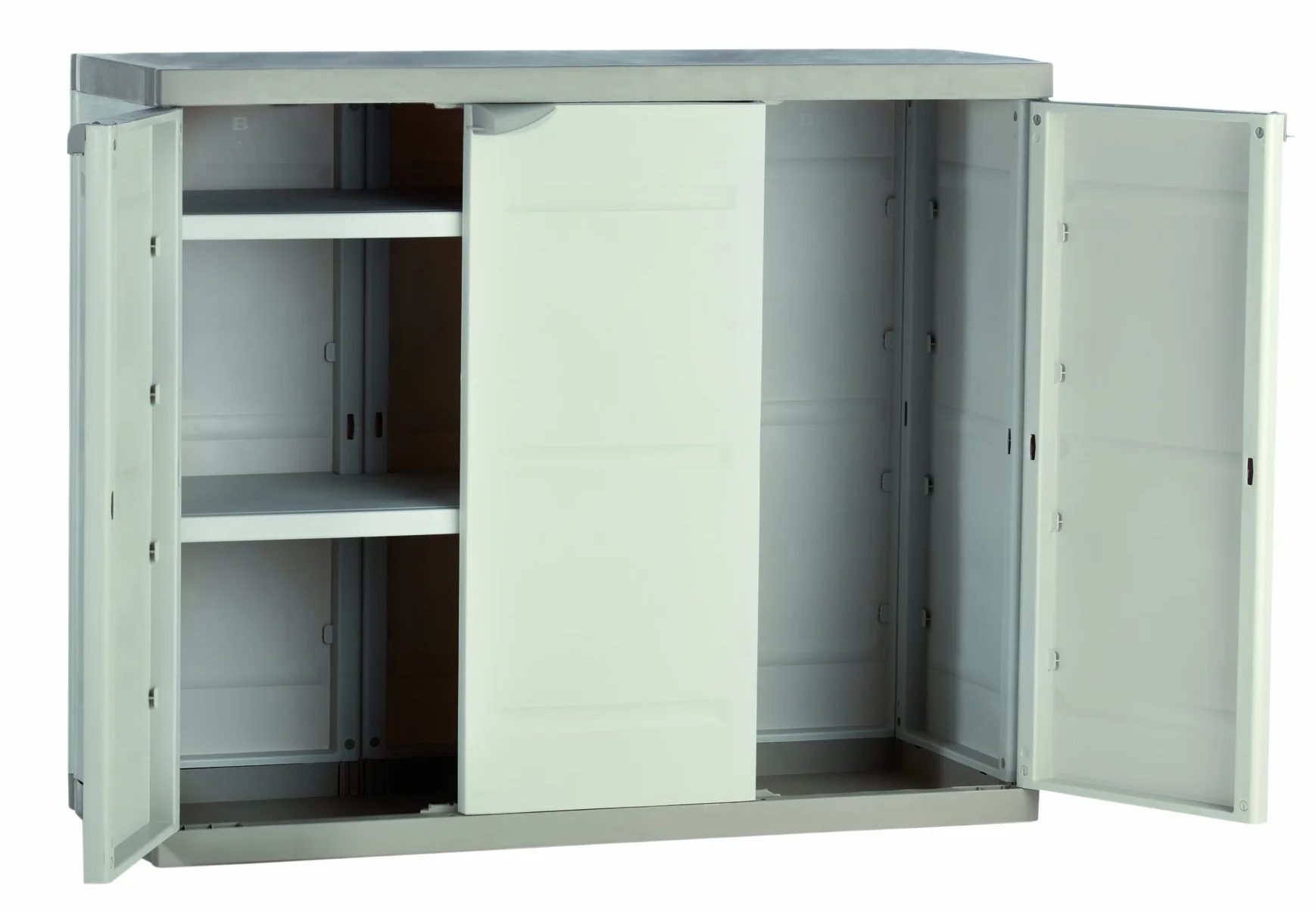 Plastiken Armario de Resina Medio 3 Puertas 88 x 105 x 44 cm