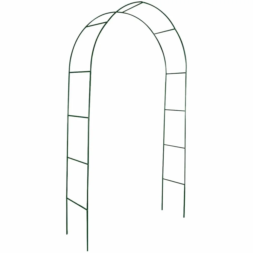 vidaXL 2X Arco de Rosas y Plantas Enredaderas de Jardín Hierro Verde Ocuro
