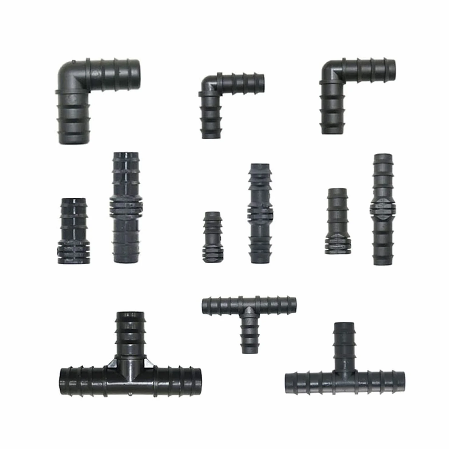 Conector de montaje 50pcs 16 mm 20 mm 25 mm PI TEBE TEE TEPE ELBOW Conector de enchufe del enchufe 1/2 3/4"Conector de manguera de riego de goteo de goteo (Color : Orange)