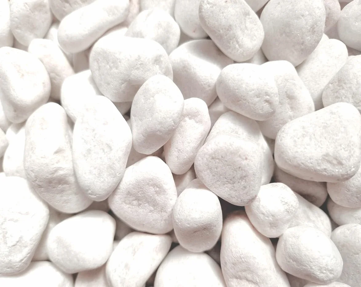 Piedras Canto Rodado Blanco 20-40 mm Decoración Jardín Exterior Interior 3 Kg