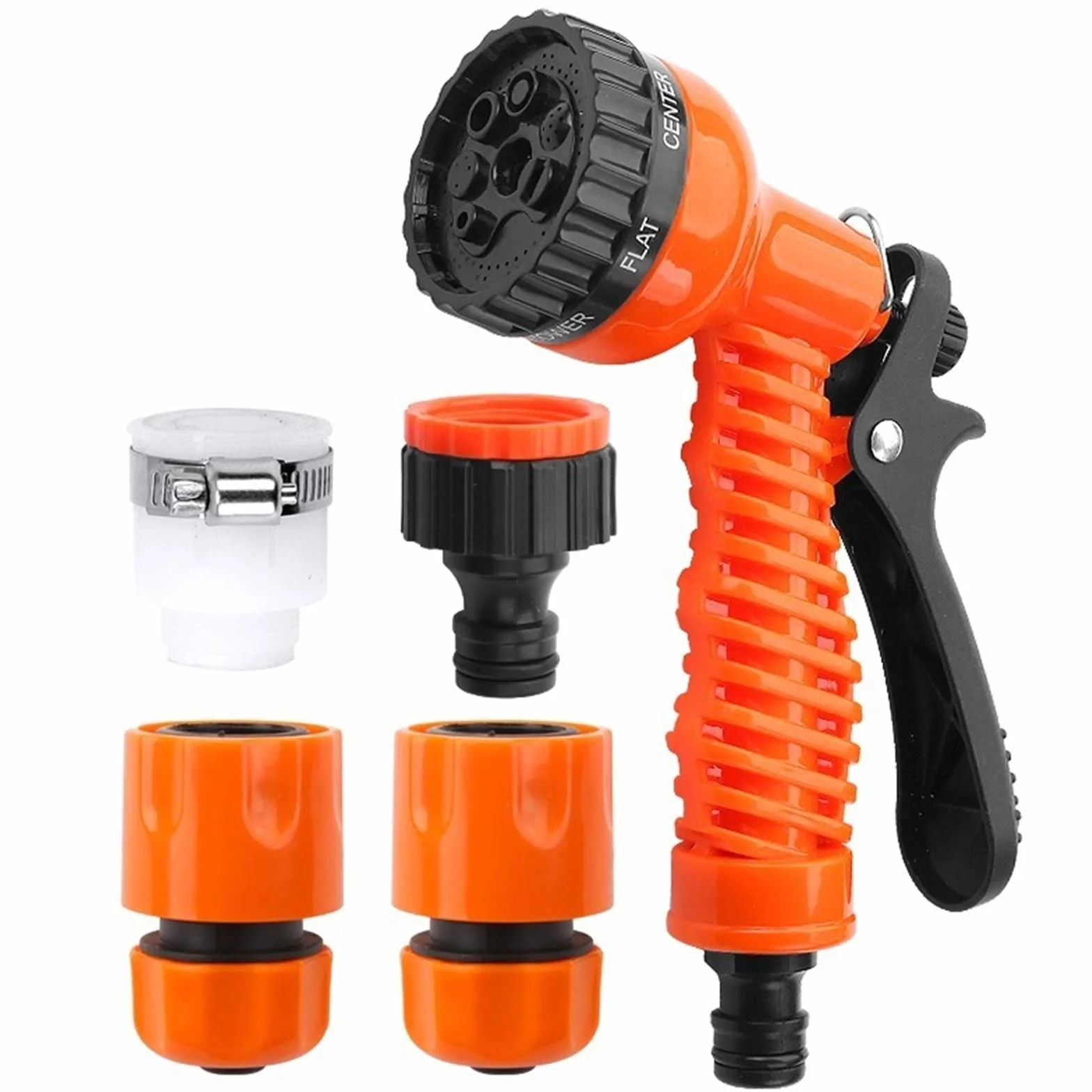 Boquilla de riego ajustable con pulverizador de alta presión de 8 modos | 8 Modes High Pressure Sprayer Adjustable Irrigation Watering Nozzle(With connector set 1)