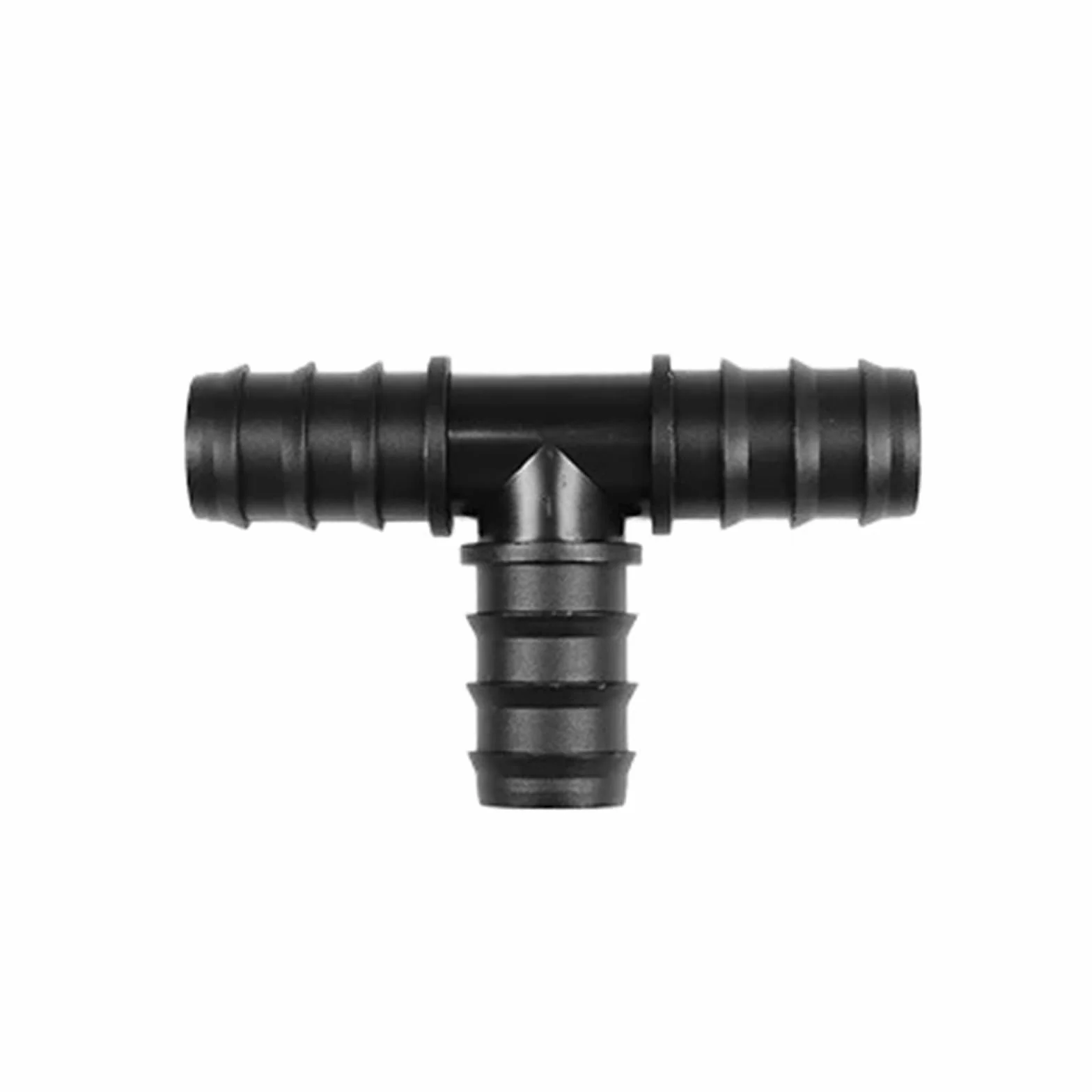 Conectores de púas de tubería de PE, 2~30 Uds., conector de extremo de reparación de codo en T, juntas de conector de riego por goteo de agua for jardín, 16mm, 20mm y 25mm(Tee,20MM_20 PIECES)