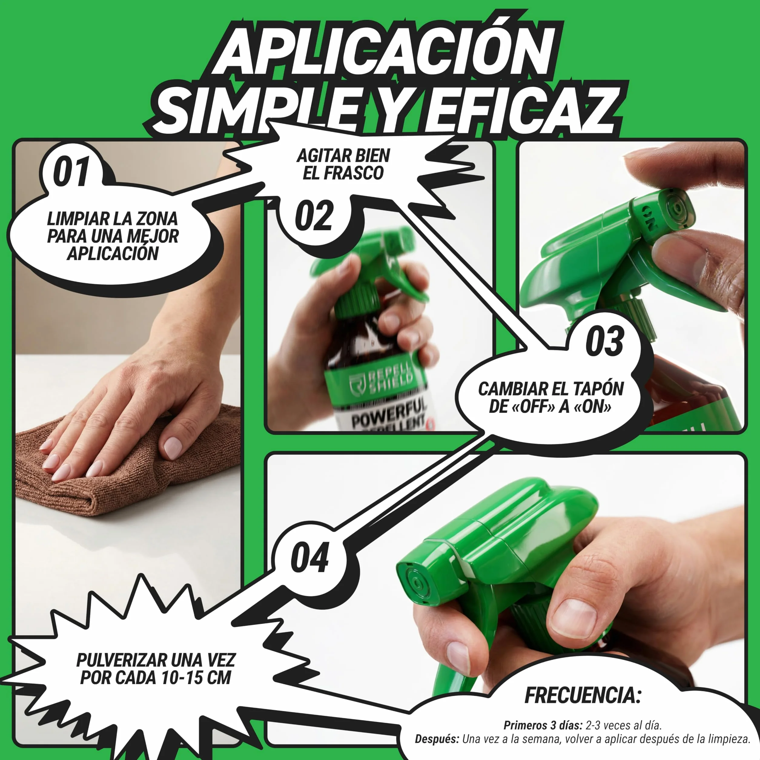 RepellShield® Spray Antiavispas 250 ml Citronela Geraniol Seguro Niños Mascotas Plantas