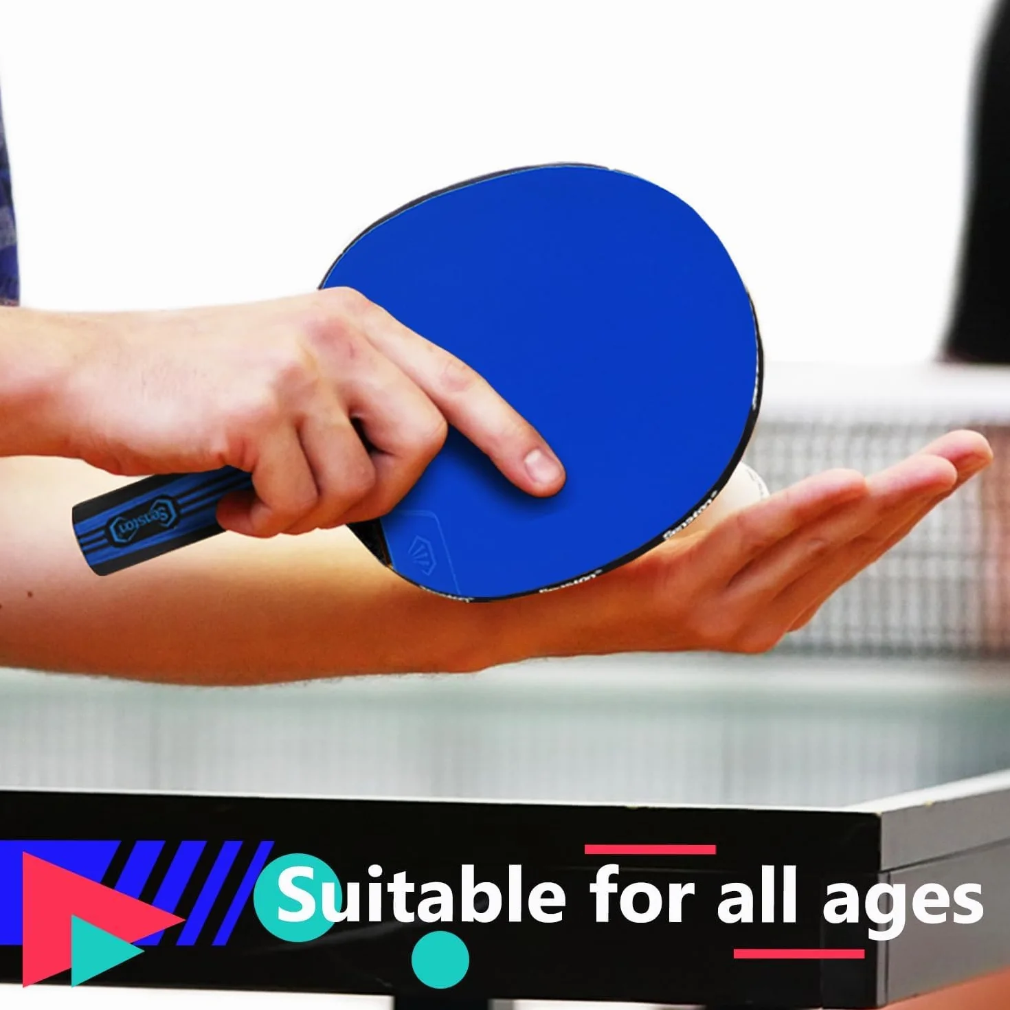 Senston Palas Ping Pong Set 2 Raquetas de Tenis de Mesa 3 Pelotas 1 Bolsa
