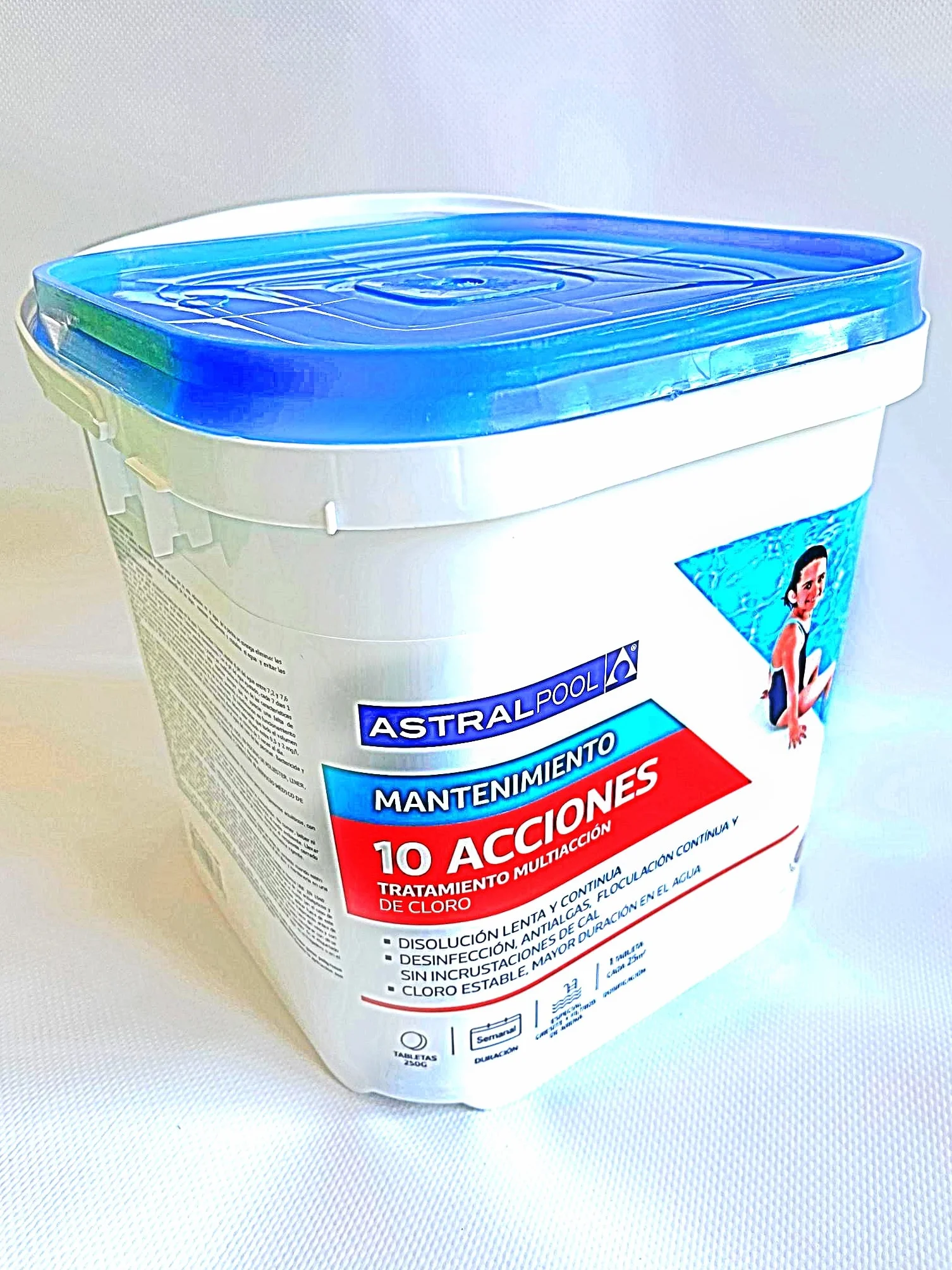 Cloro10 Acciones ASTRALPOOL de Disolución Lenta y Continua 5kg - Tratamiento Multiacción - Especial Gresites y Filtros de Arena-