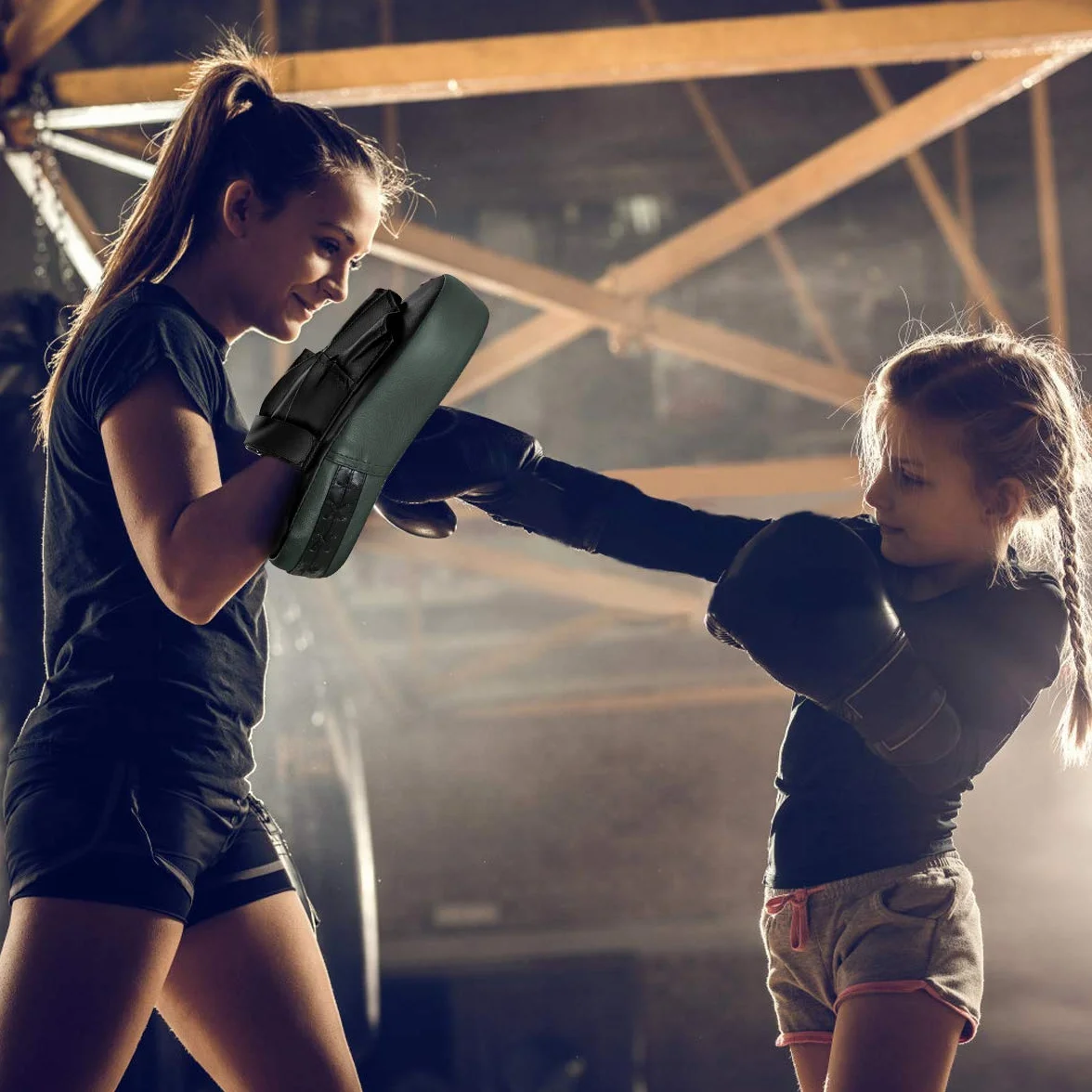 Manoplas de Boxeo PU, Protectores de Mano Precontorneados para Kick Boxing, Muay Thai, MMA