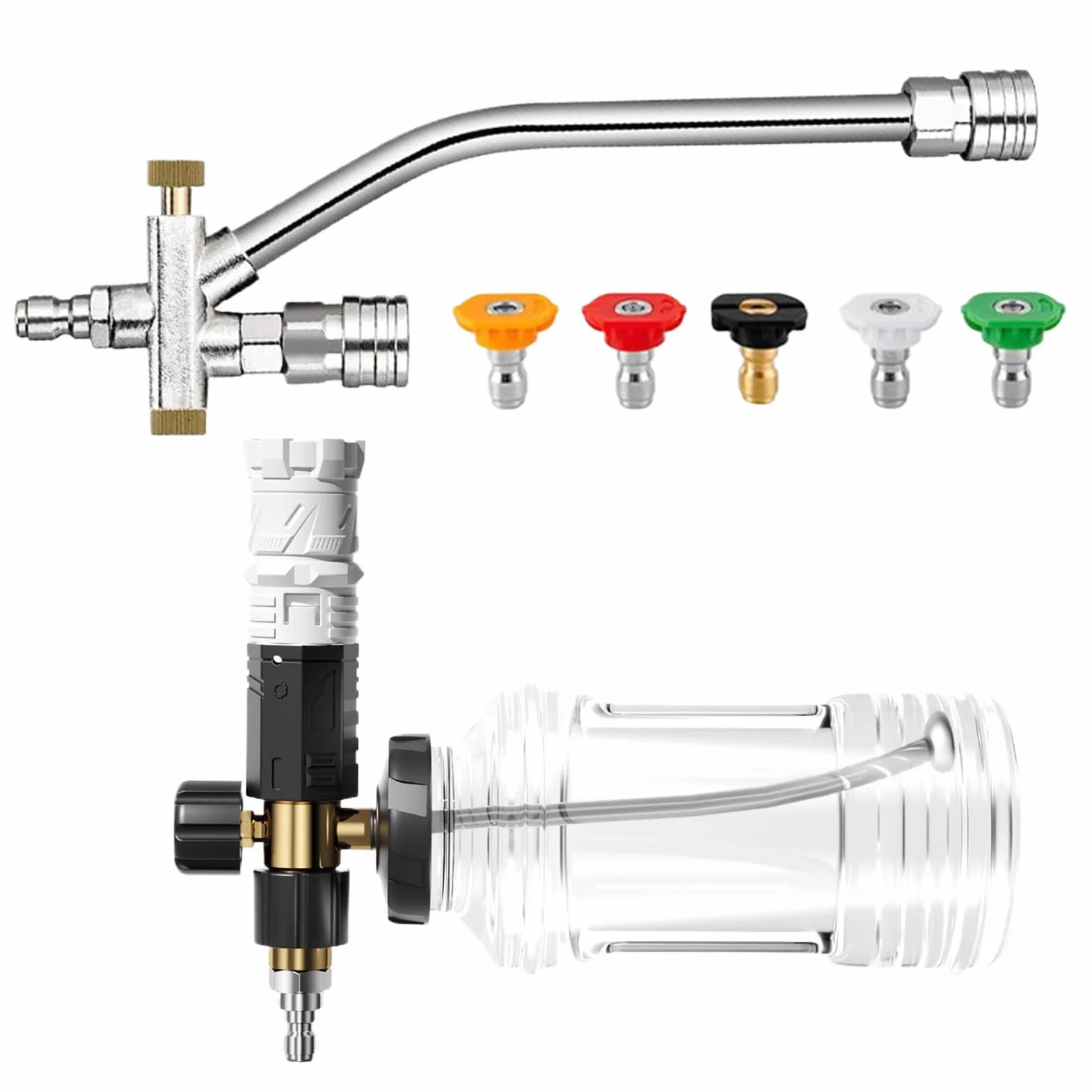 Lanza De Espuma Para Lavado De Coche Accesorio Para Manguera De Lavado De | Lanza De Limpieza Con Boquilla De Alta Presión Y Modos Ajustables Para Camión, , Moto Y Barca