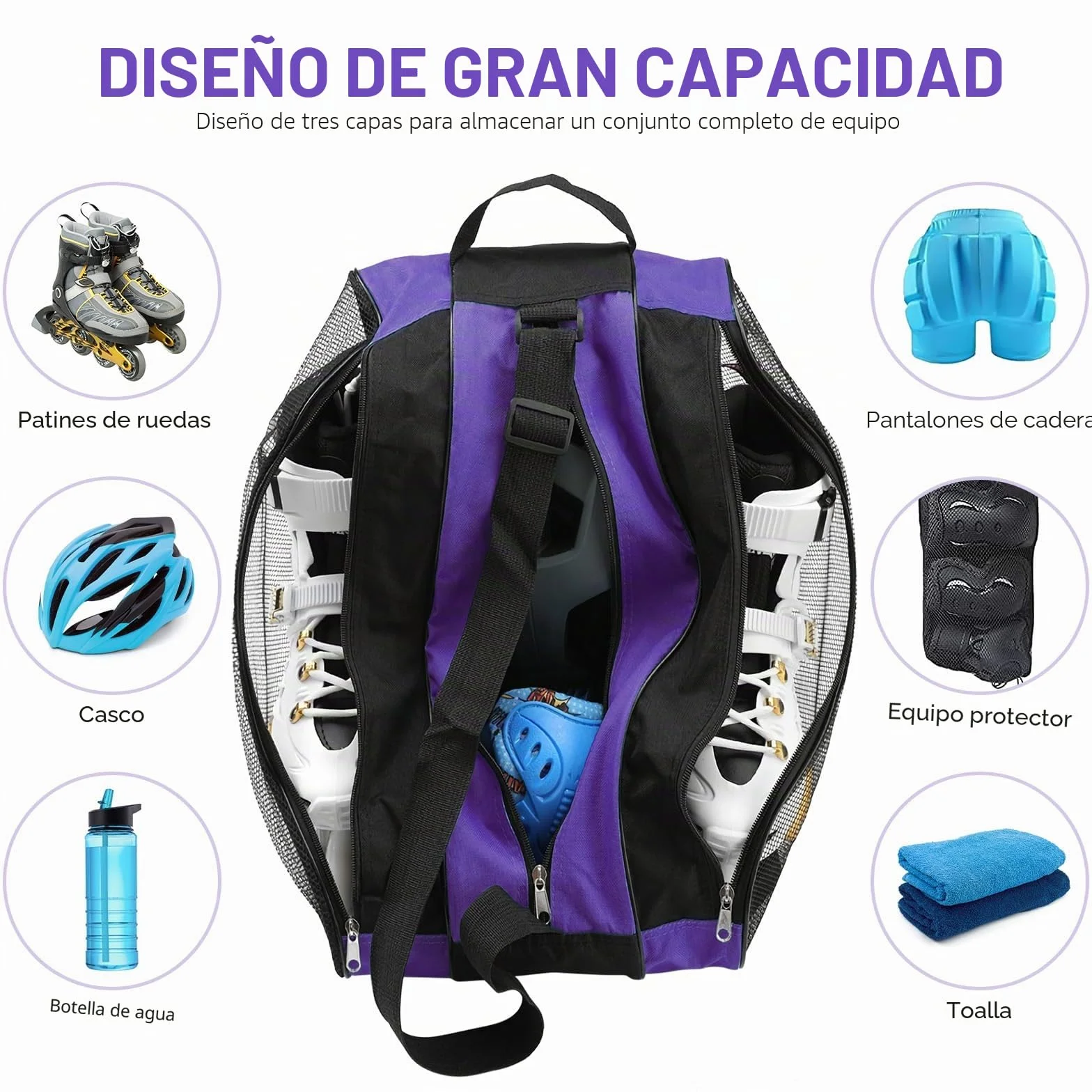 Bolsas de patines para niñas y mujeres, patines en línea, bolsa de patinaje artístico