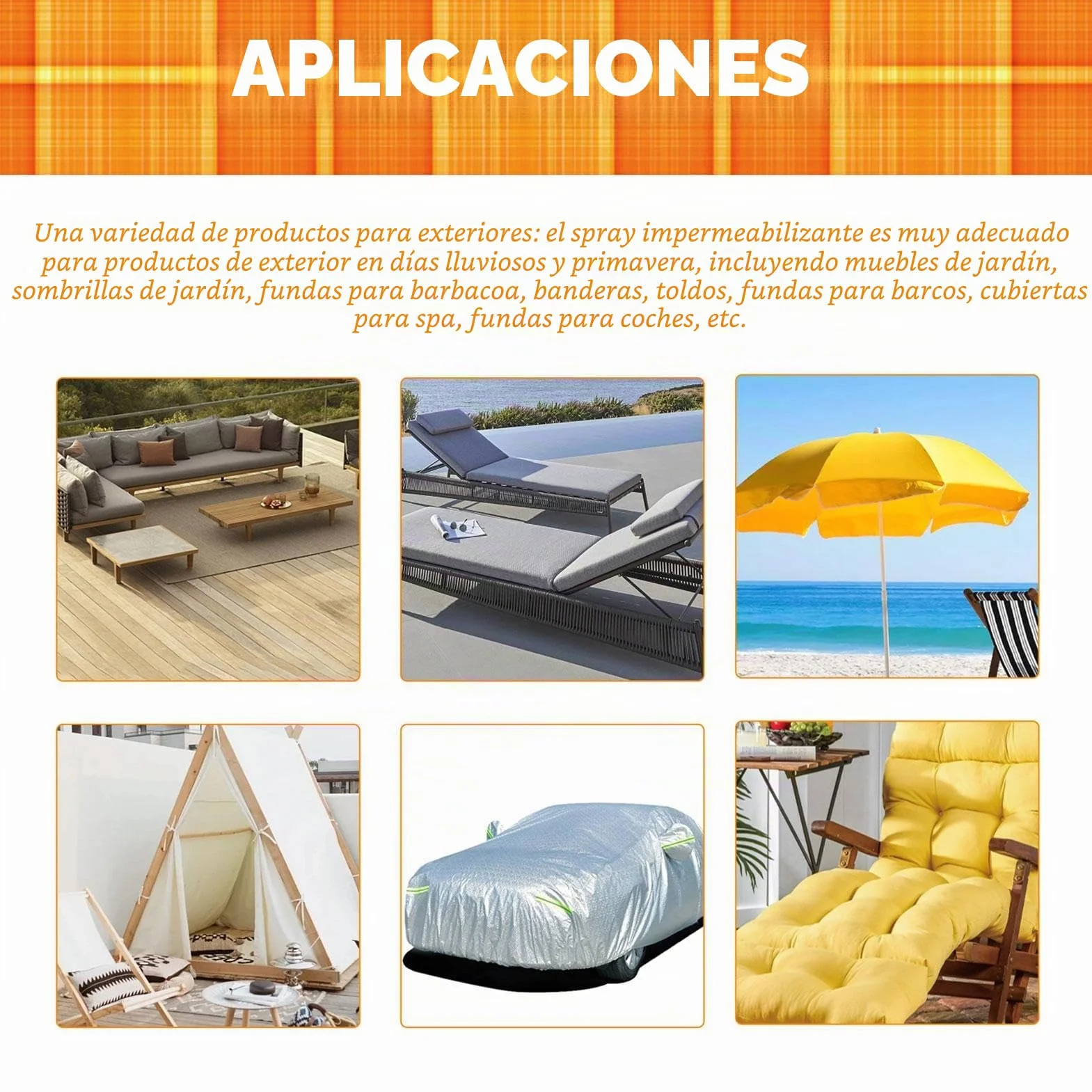 Protector de tela impermeable UV para muebles tapicería 100 ml paquete de 2