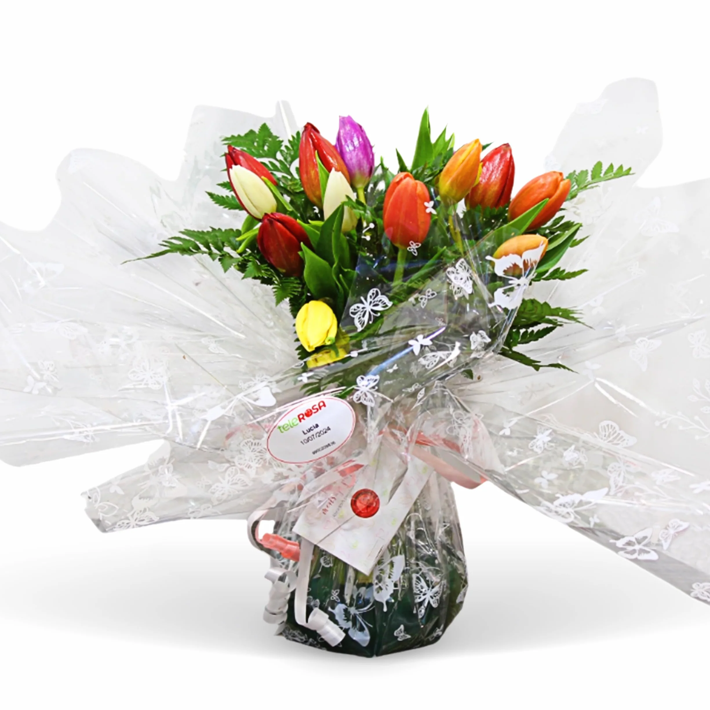 TeleROSA Ramo 15 Tulipanes naturales - Flores a domicilio - Incluye tarjeta dedicatoria