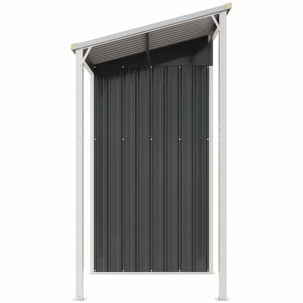vidaXL Cobertizo jardín Acero Antracita 277x110,5x181 cm
