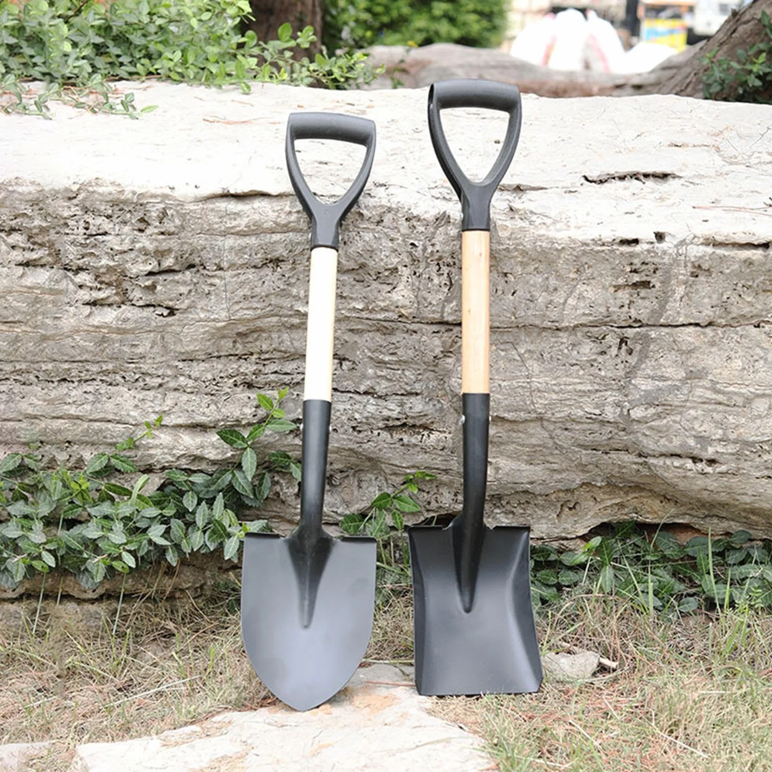 Jingan Mango de Pala en Forma de D para Pala de Nieve, Repuesto Portátil, Accesorios de Jardín