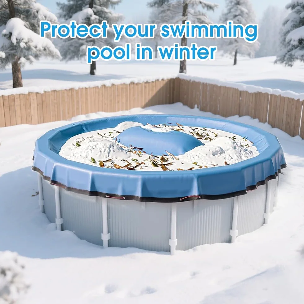 Cojín de Aire para Piscina XXL 120x120 cm PVC Inflable para Cubierta de Invierno