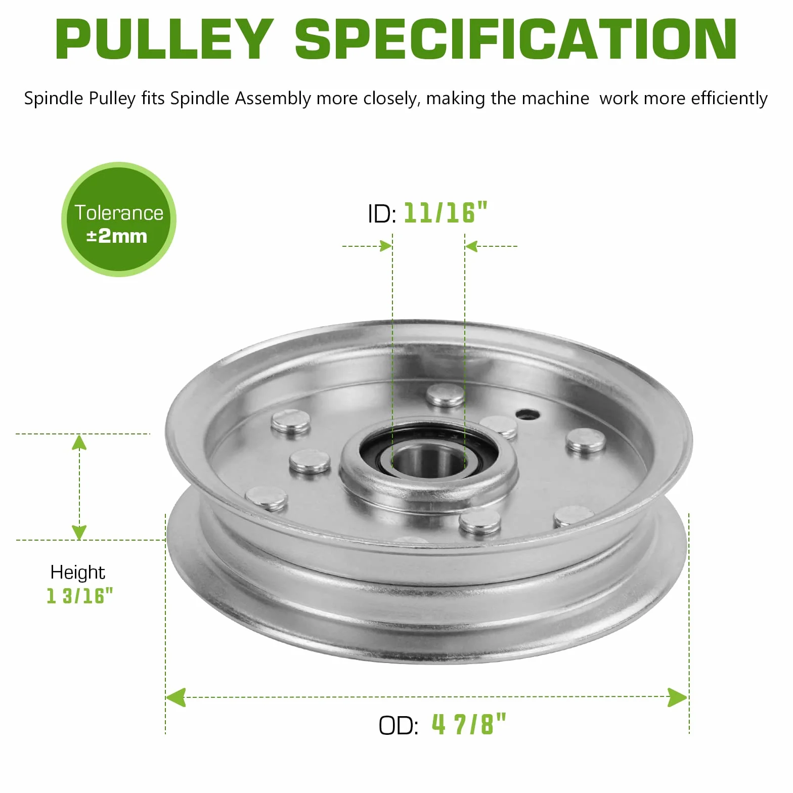 Juego de 3 poleas tensoras planas de repuesto para Cub Cadet MTD Troy Bilt 756-04511B 756-05042 RZT L S 42 pulgadas 46 pulgadas 50 pulgadas Mustang XP Z6600 Z6400 ZS6500 Cortacésped Piezas