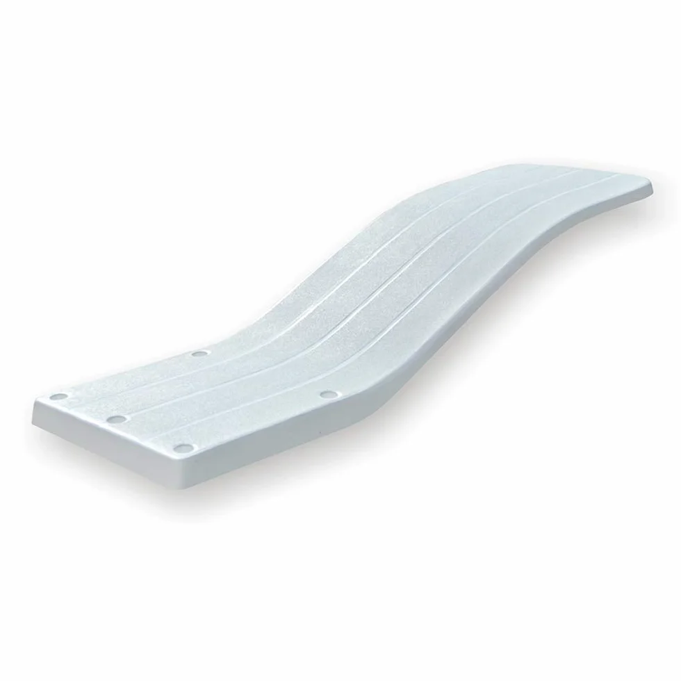 Trampolín Piscina Resistente Fibra Vidrio Antideslizante con Anclajes Modelo Bali Blanco