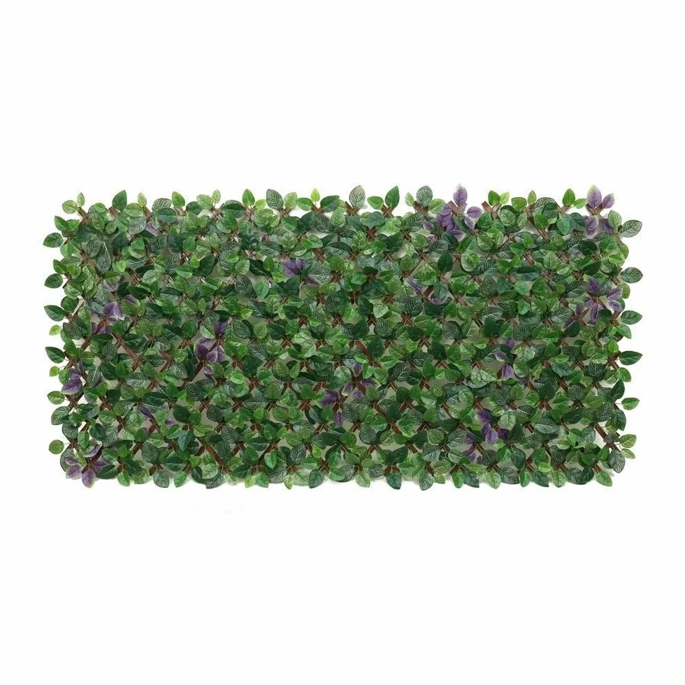 LOLAhome Celosía Extensible con seto Artificial Premium Hiedra de 2x1 m | Realista y Natural, Alta Ocultación, Tratamiento UV, No inflamable, Transpirable | para Jardín, Balcón, Terraza o Piscina