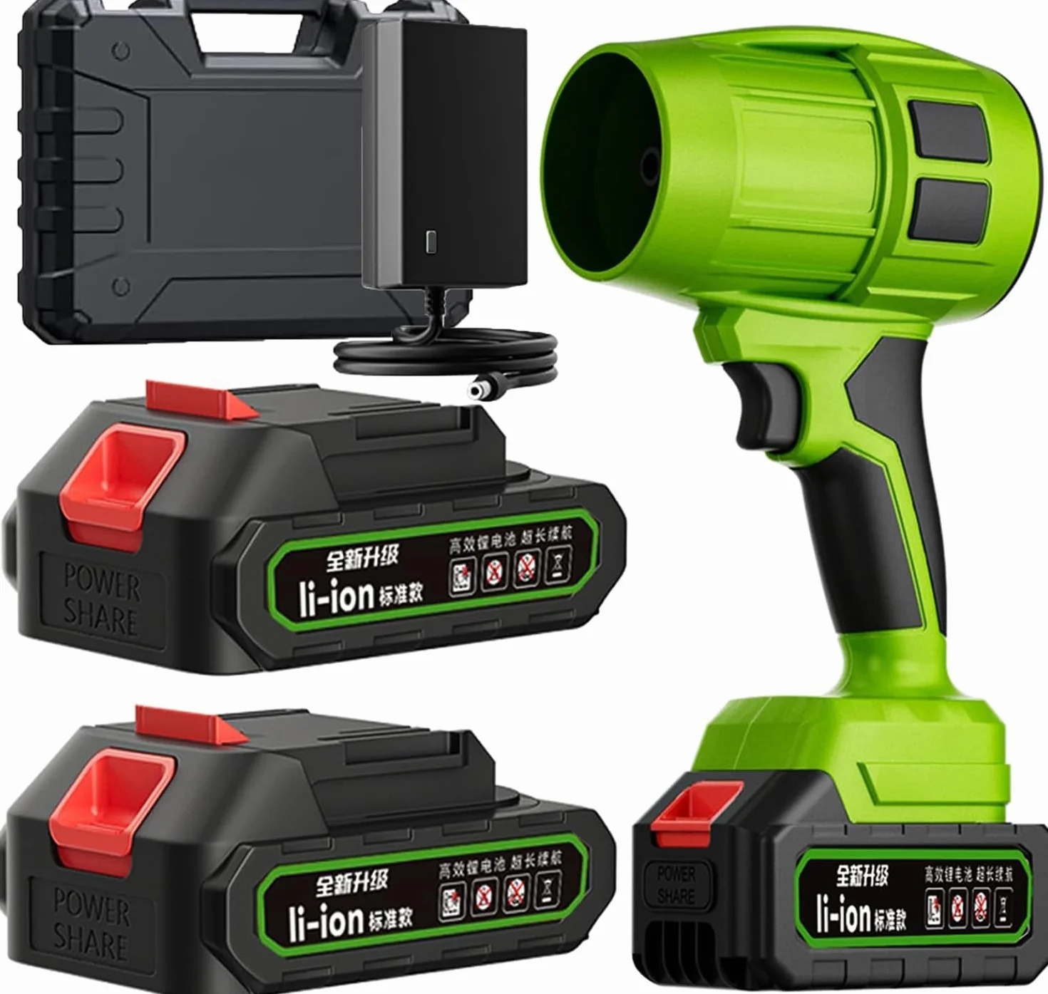 Seese Pro - Soplador Ultraligero y Potente, Soplador de Hojas inalámbrico con batería,Plumero Turbo Inalámbrico De Alta Potencia, (2 Battery)