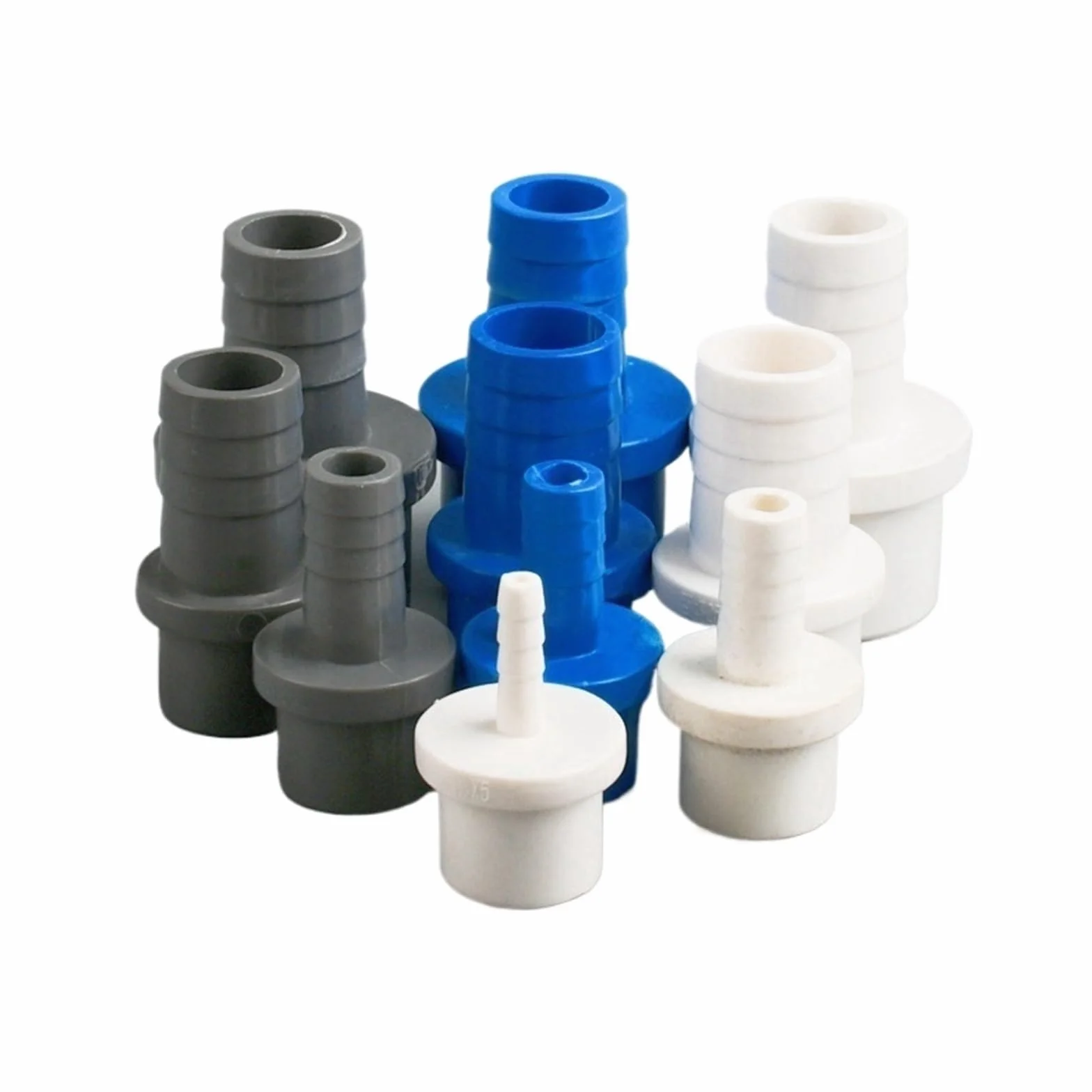 Conectores de Pagoda tubería PVC 15 Piezas for Accesorios Acuario riego jardín | Adaptador de juntas de manguera blanda de 20/25/32 mm a 5/25 mm blanco gris azul(OD 20mm to 16mm,Gery (1PC))