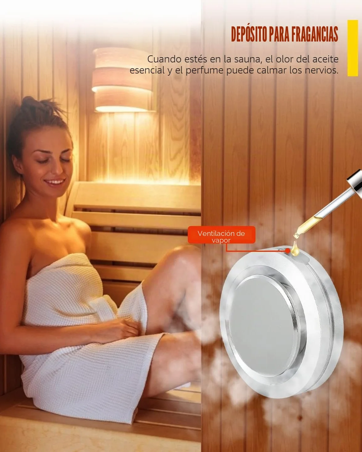 CGOLDENWALL Generador de Vapor para Sauna 3KW 220V de Casera, Ideal para Sauna/Ducha/Baño/SPA, con Sistema de Autodrenaje, Controlador Digital LED 35-55℃ para 3 m³ de Espacio Calentar