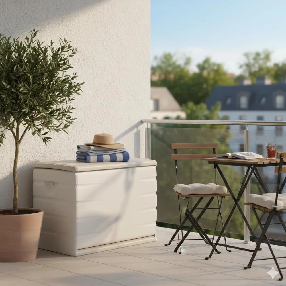 Recamania Baúl de Jardín 260 litros 80 x 61 x 53 cm Exterior Multiusos