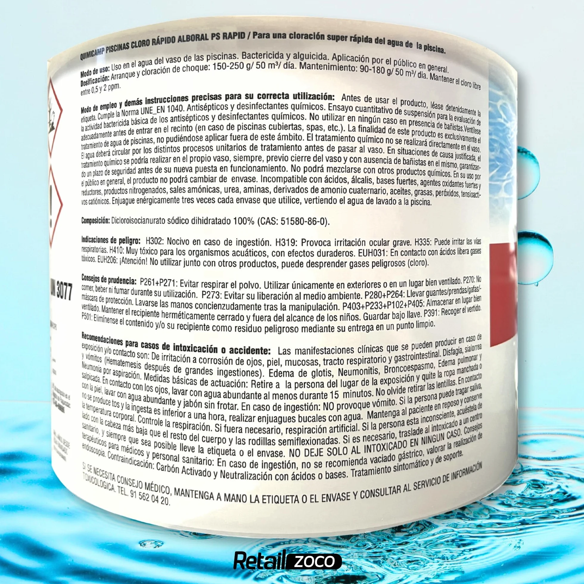 Cloro Choque Accion Rapida 5 Kg Recuperador Agua Piscina Granular