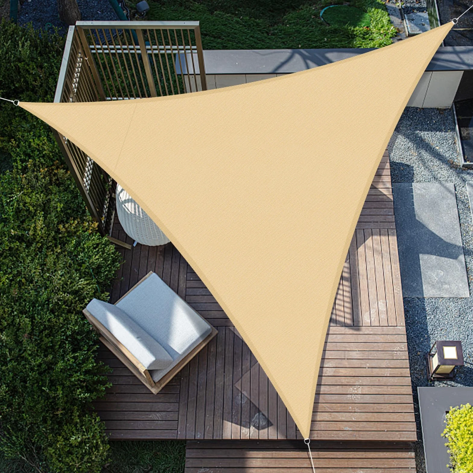 SUNNY GUARD Toldo Vela de Sombra Impermeable 3x3x3m Triangular Protección UV