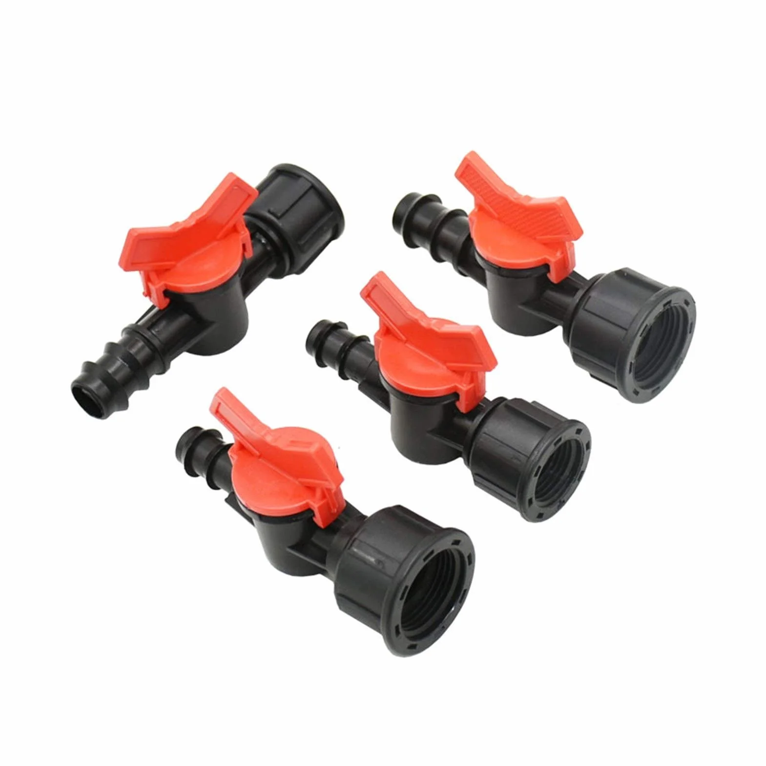 Suministros de jardinería rociadores Rosca hembra 1/2" 3/4" for 16mm 20mm manguera de jardín grifo 1/2 3/4 manguera de riego adaptador de la válvula de agua Mini llave de paso de conector 20pcs