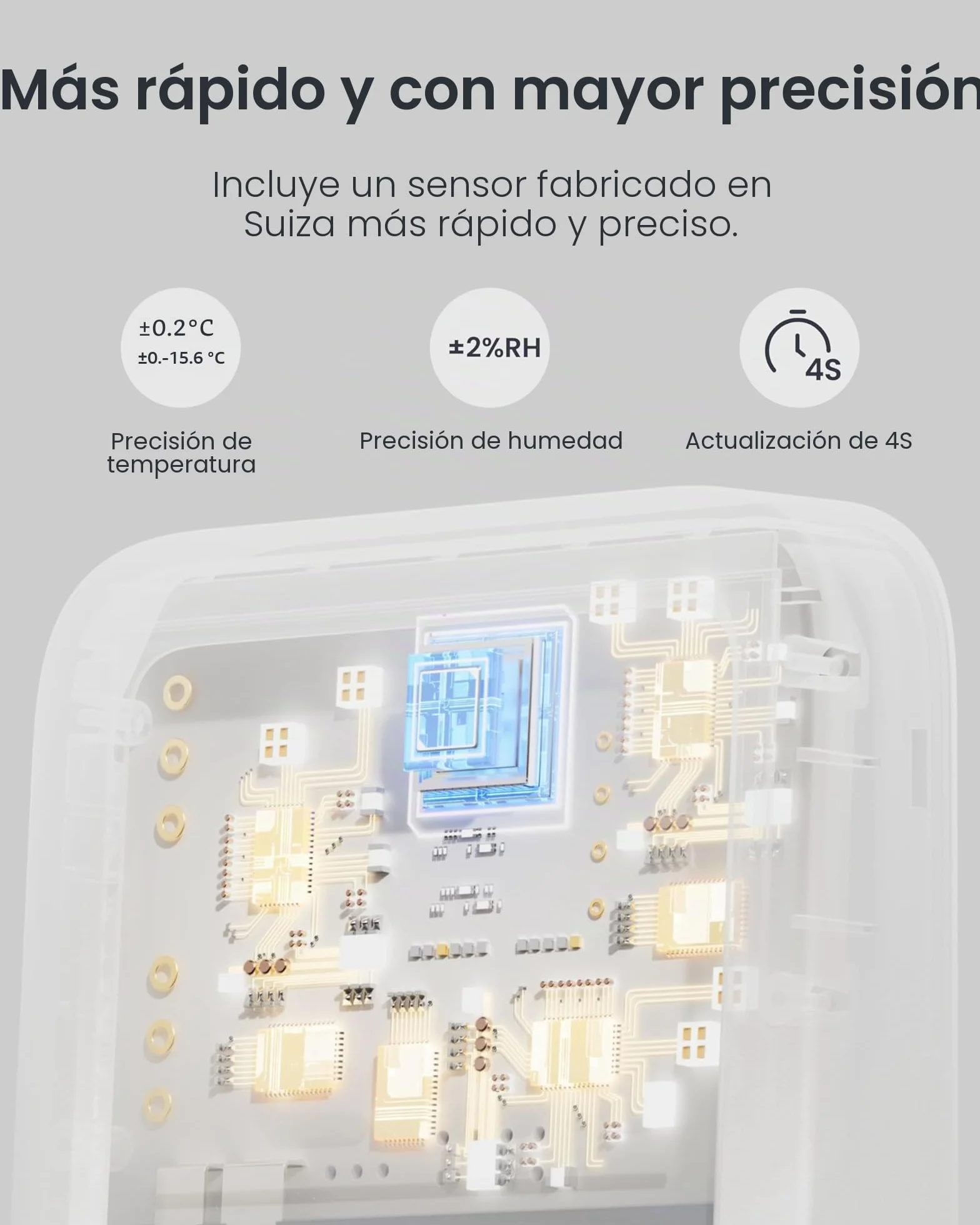 SwitchBot Termómetro Higrómetro Interior Sensor Temperatura Humedad Bluetooth 3 Pulgadas Juego 3