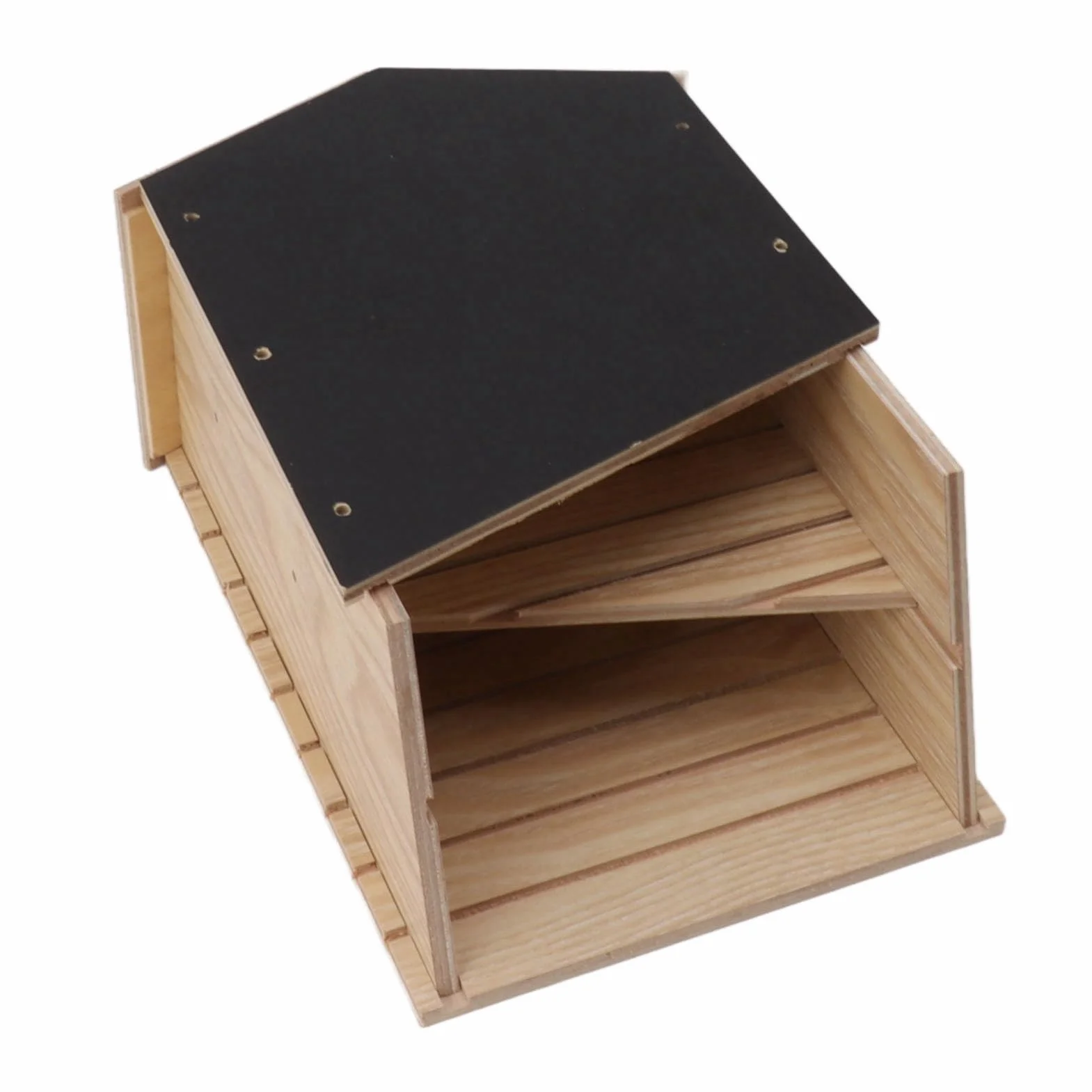 Caja de Murciélagos, Impermeable, a Prueba de Viento, para Exteriores, Casa de Murciélagos, Cámara Doble de Madera, Respetuosa con el Medio Ambiente para Patio Jardinería