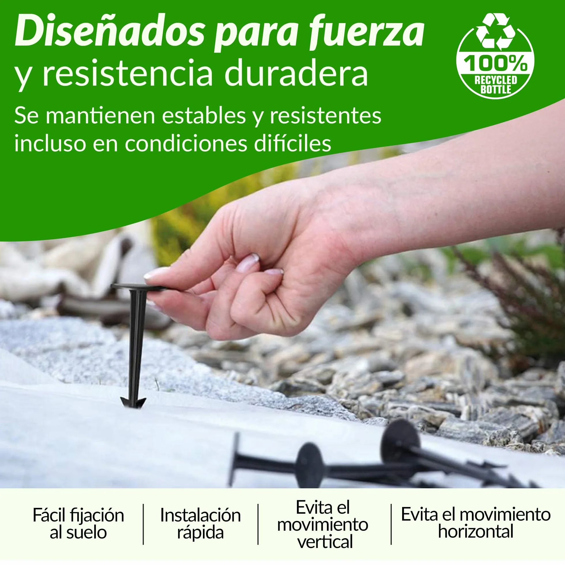 GARDENIX 1000 Unidades terrapeg Anclajes para Suelo piqueta