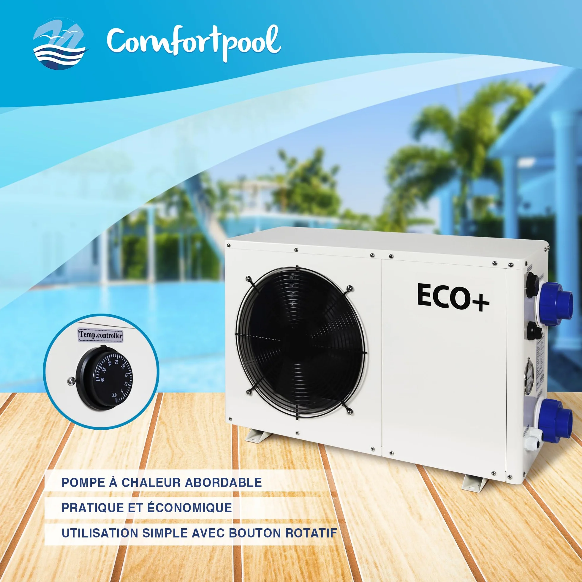 Bomba de Calor para Piscina Eco+3 3,7 kW 15000 litros