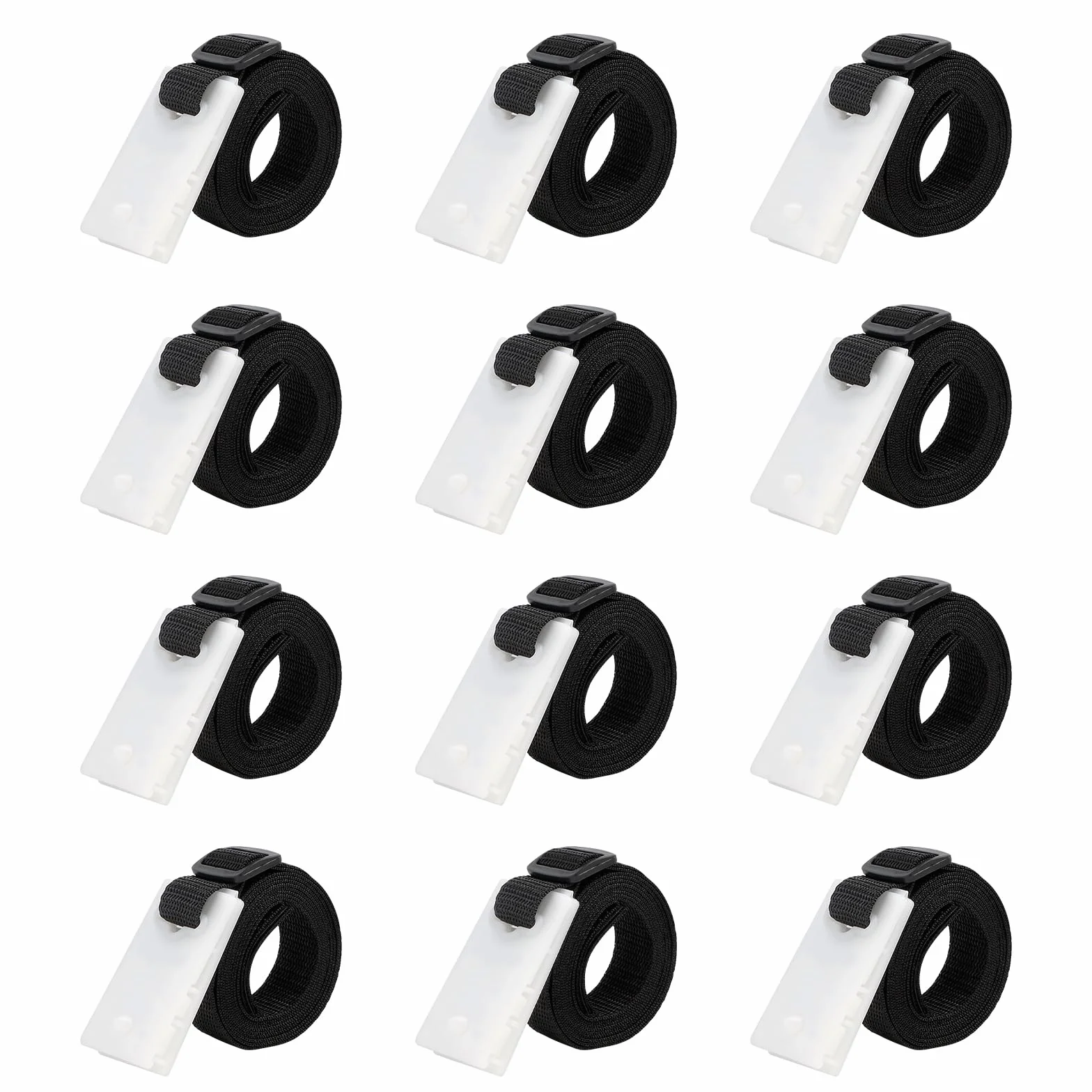 LALAGO Correas de sujeción set 12 correas clips enrollador piscina móvil cubierta solar repuestos accesorios sistema enrollado