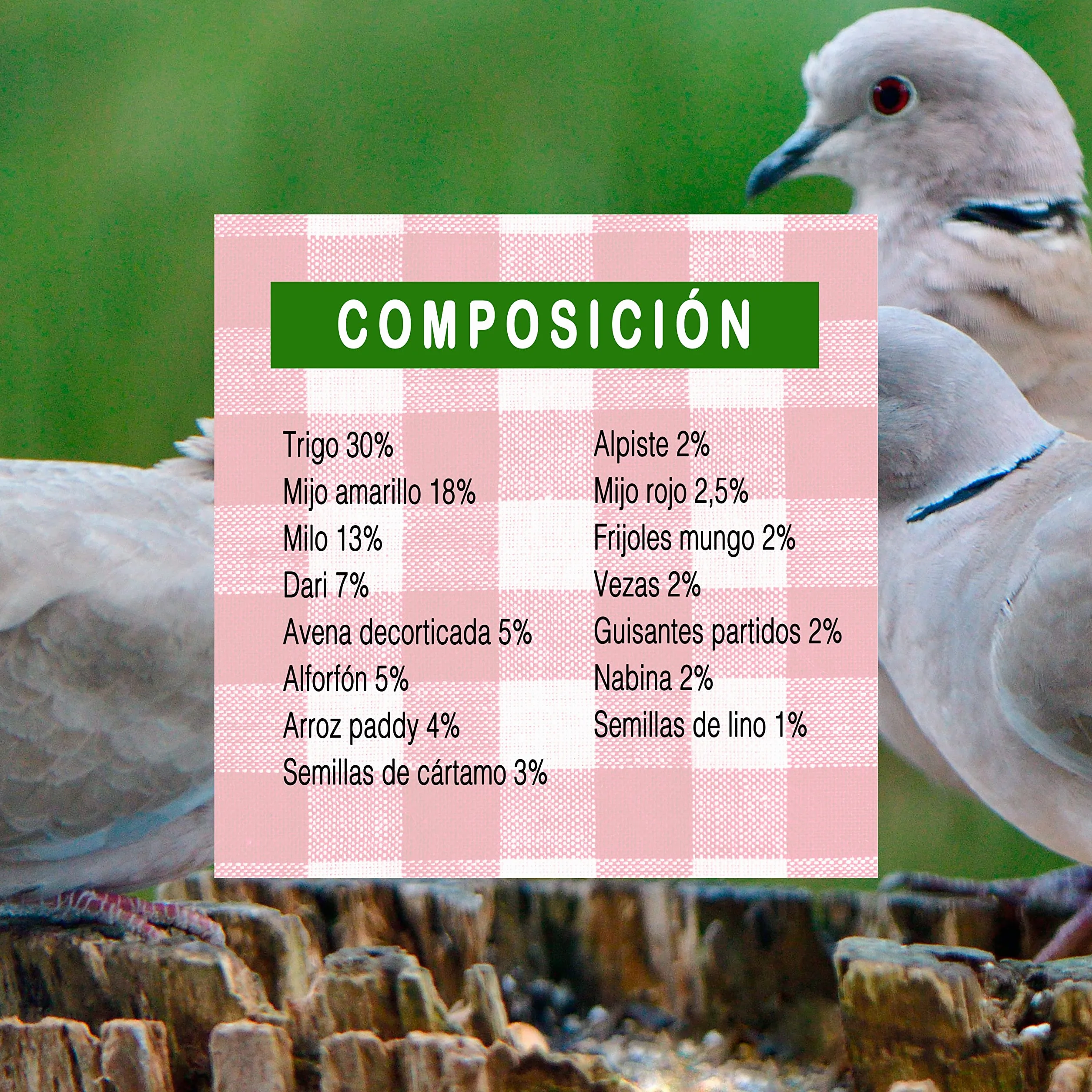 Prestige Dove Comida para Tórtolas y Palomas 20 kg Mezcla de Semillas Pequeño Tamaño
