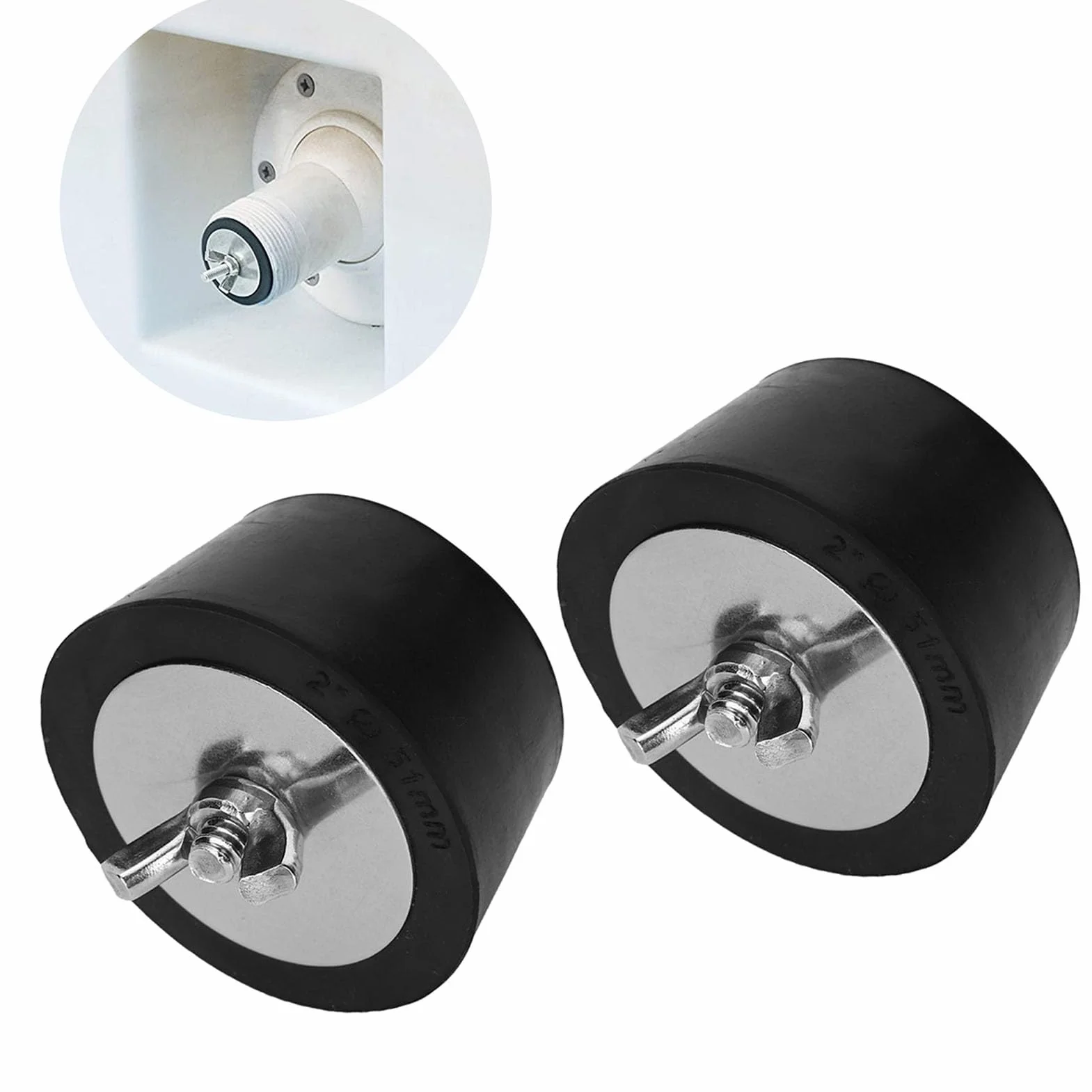 Tapones de Invierno para Piscina 51mm, Tapón de Expansión de Goma, Accesorios para Tuberías