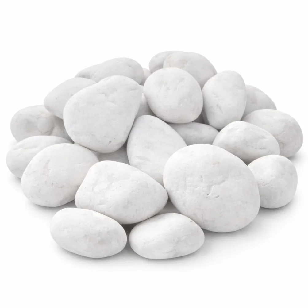 Vegara Stone Piedra Jardín Decoración Canto Rodado Blanco Puro 2-4 cm 25 kg
