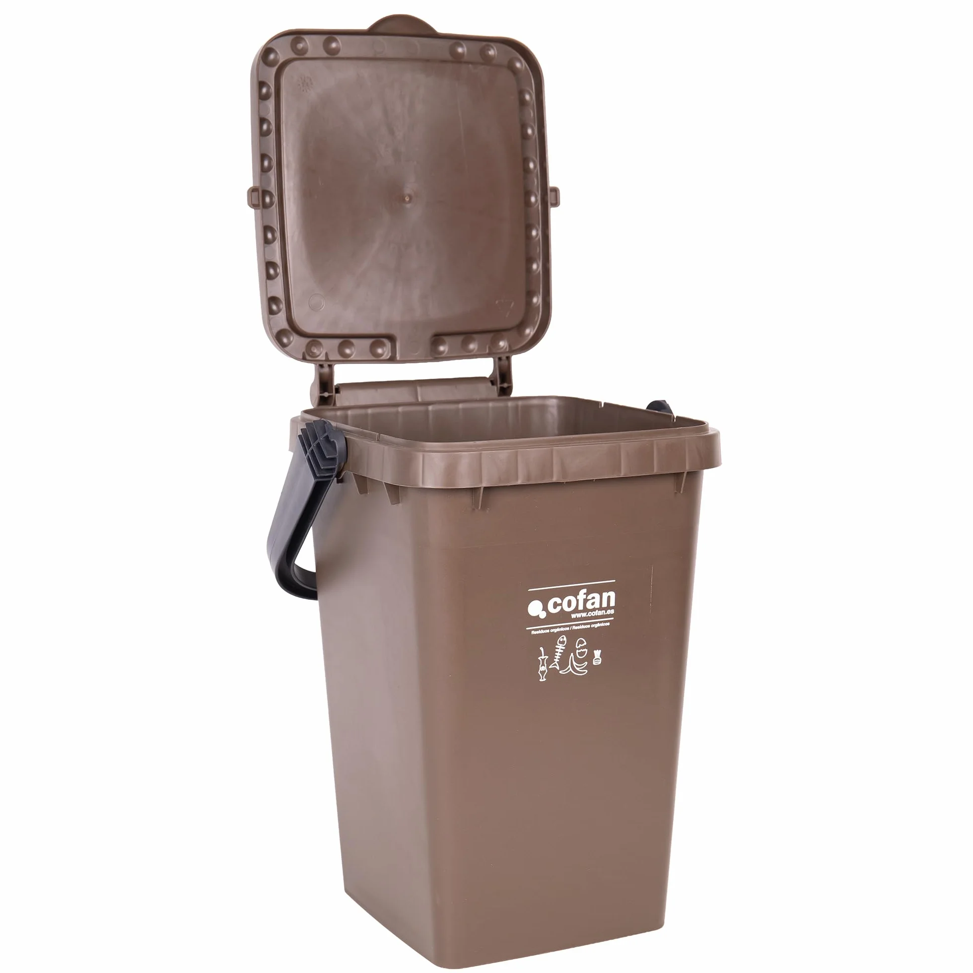 Cofan Contenedor Marrón Ravioli 25L Para Residuos Orgánicos