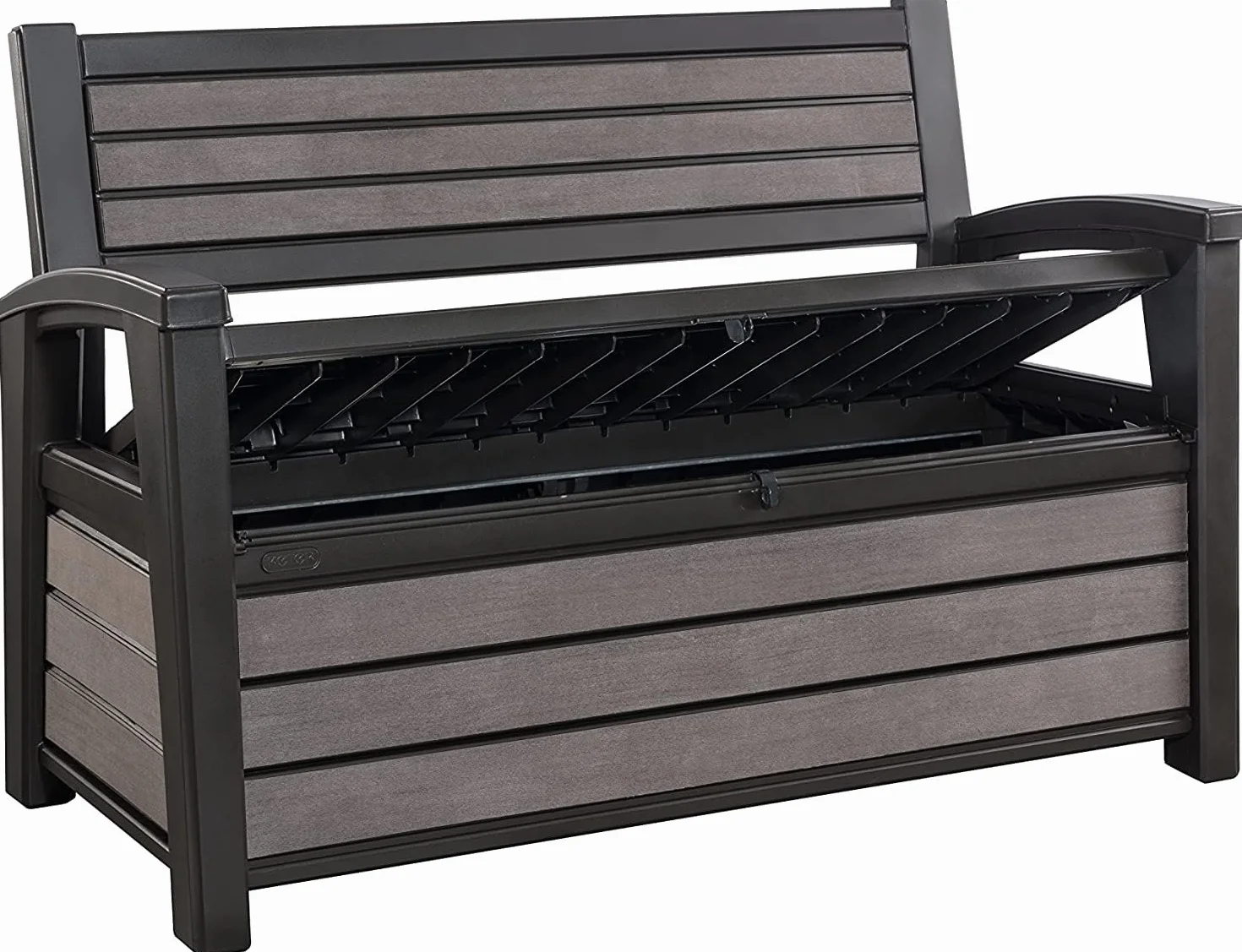 Chalet y Jardín Brossium Baúl Banco 227 L Gris Cepillado 132,7 x 63,5 x 89,5 cm