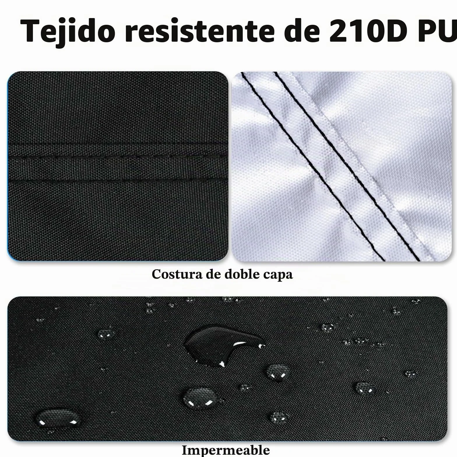 Cubierta para piscina rectangular 220 x 150 cm lona solar verano invierno