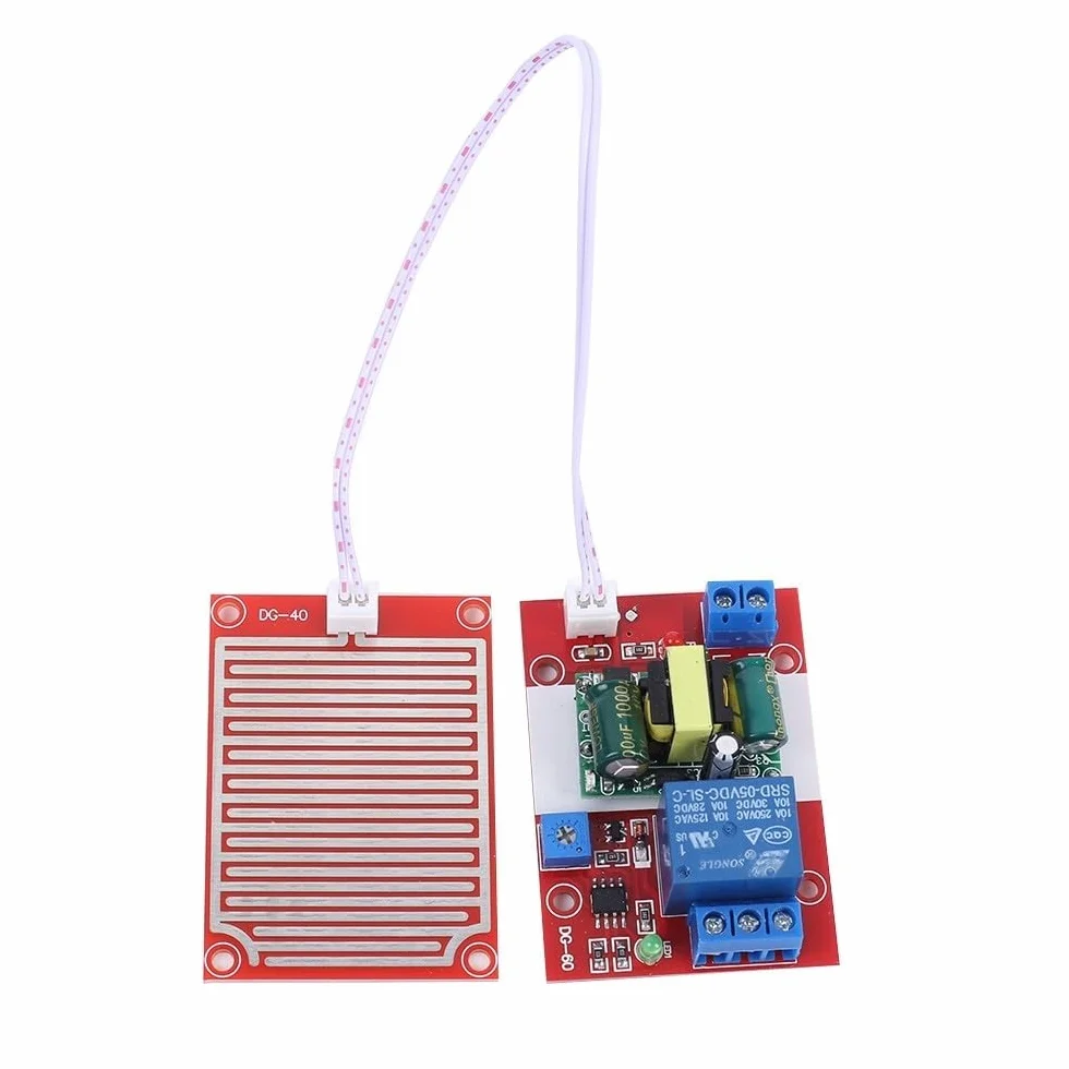 Módulo de Sensor de Gotas de Lluvia de 220 V, Controlador de Humedad para Monitorear Climas