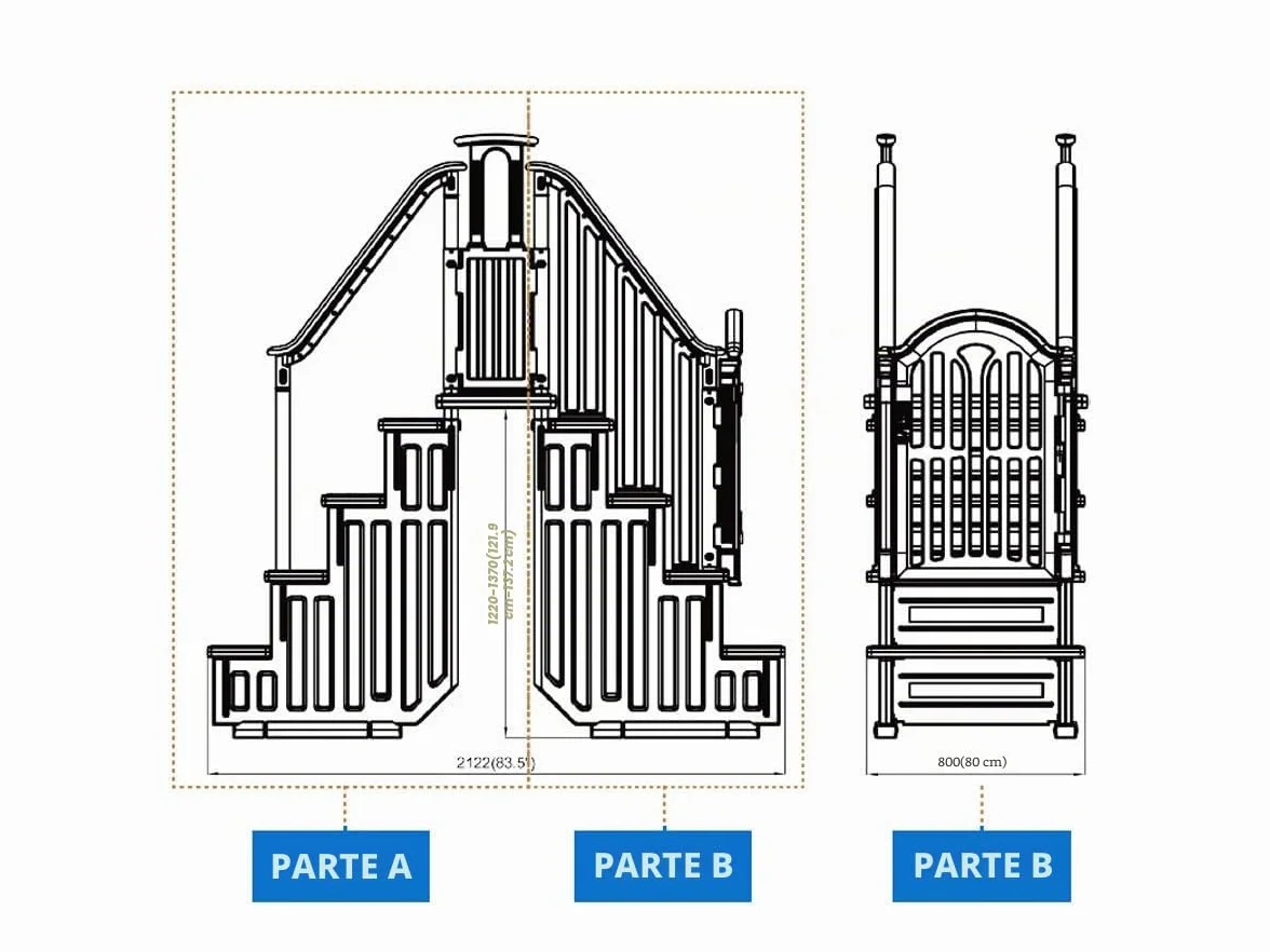 Escalera Doble para Piscina