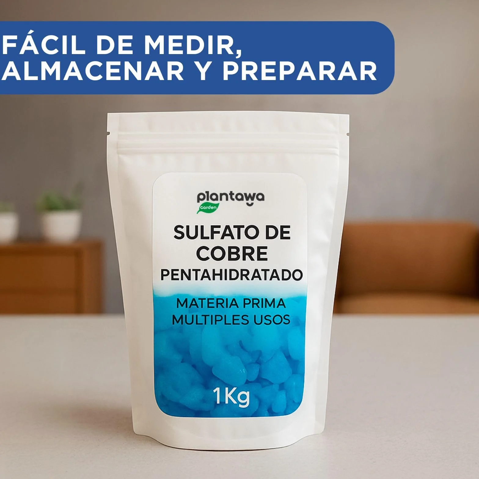 Sulfato de Cobre 1kg Mojable para Plantas y Piscinas