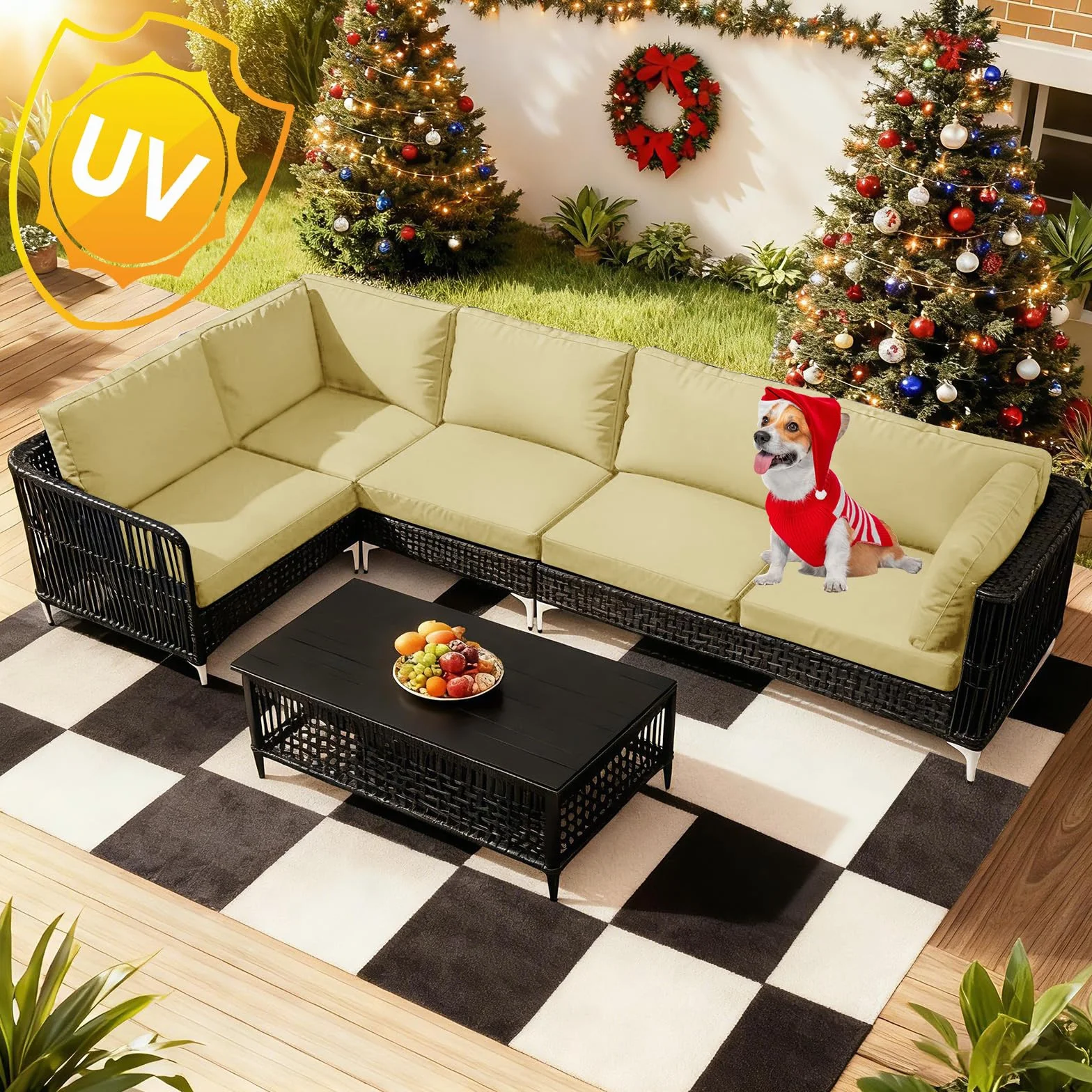 Fundas De Cojín Impermeables con Cremallera 50x50x5cm Beige para Exteriores Jardín