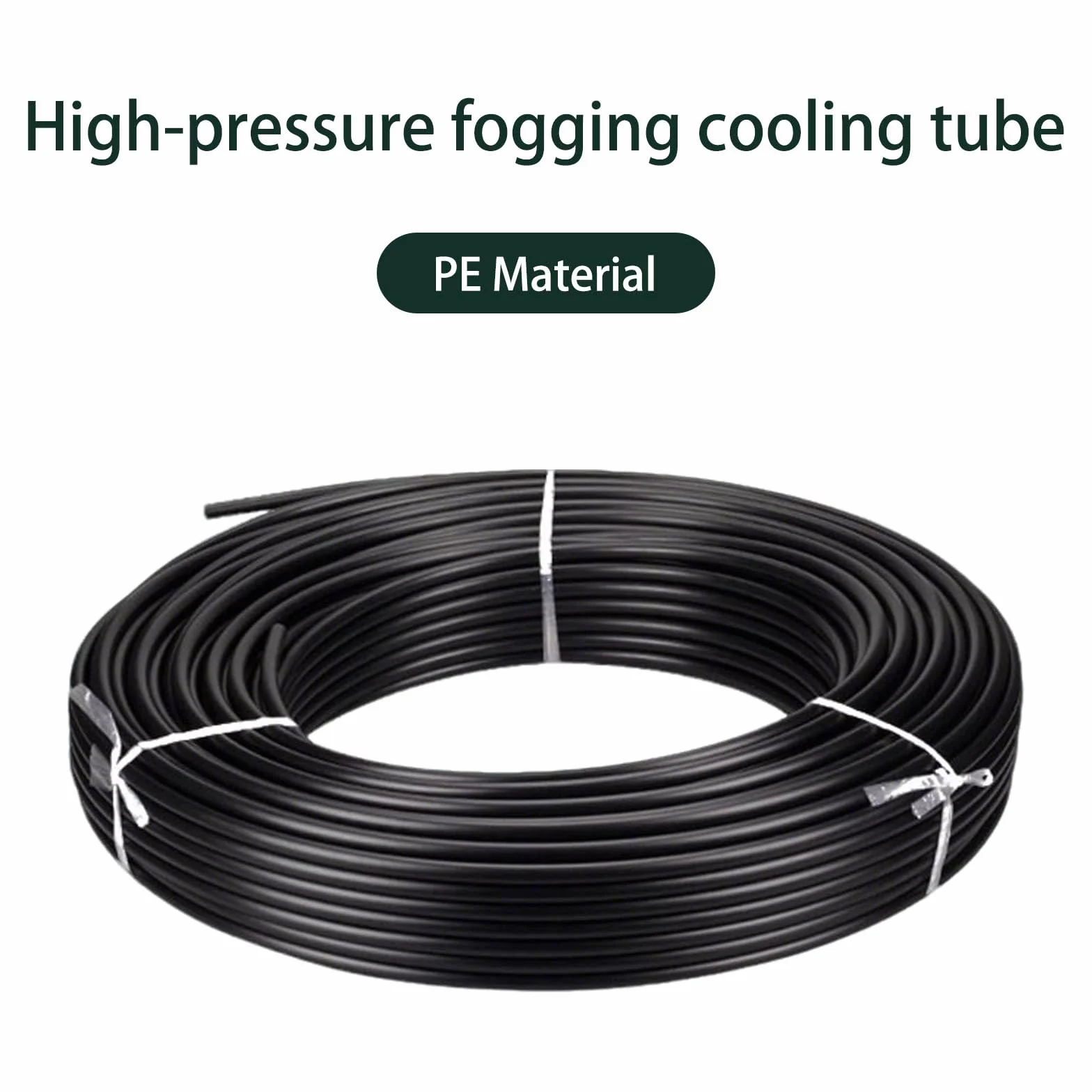 Tubo de microirrigación, línea de riego por goteo, manguera de riego, tubo de suministro negro para sistema de riego de jardín 12mm 100m（328ft）