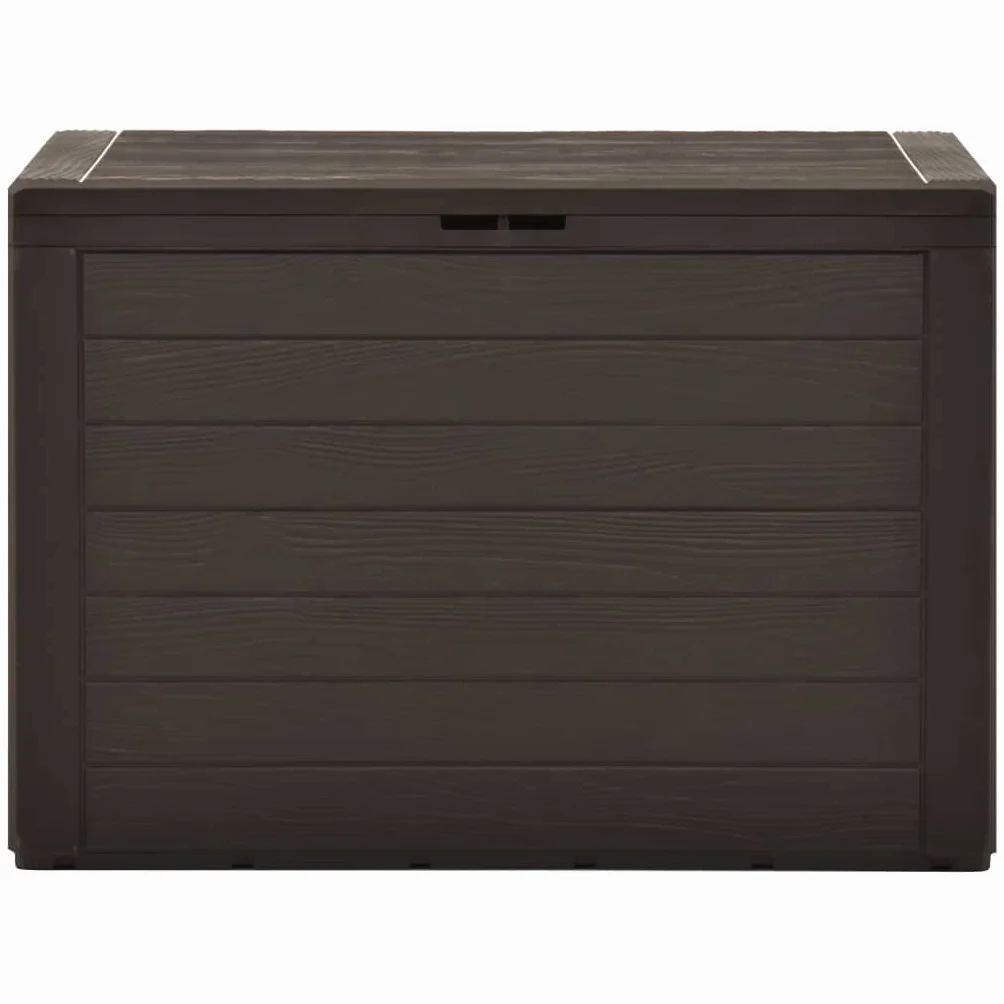 Caja de almacenamiento de jardín exterior 190 L 78 x 44 x 55 cm con tapa y cerradura