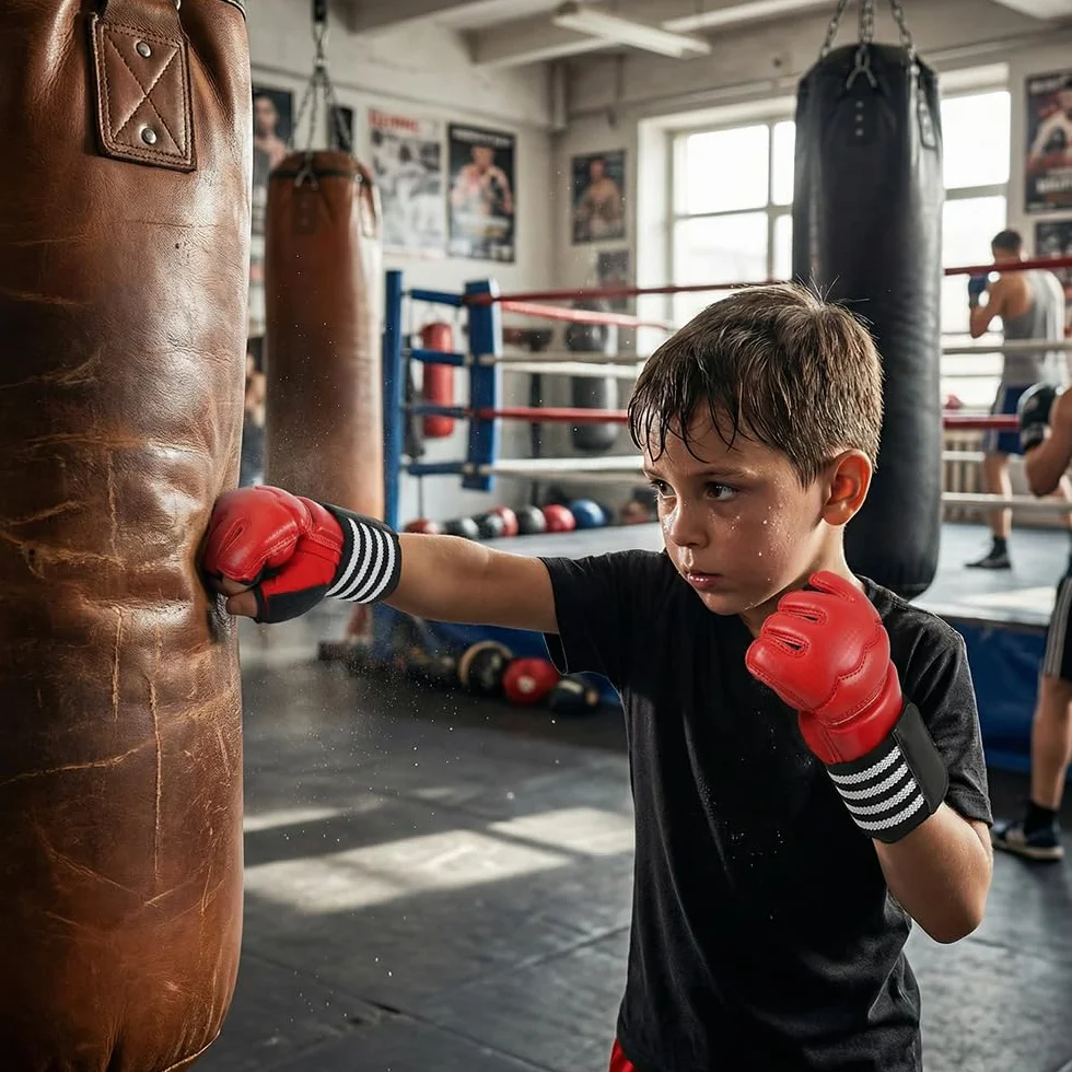 Guantes de Boxeo para Niños MMA Kárate Taekwondo Artes Marciales 3-15 años